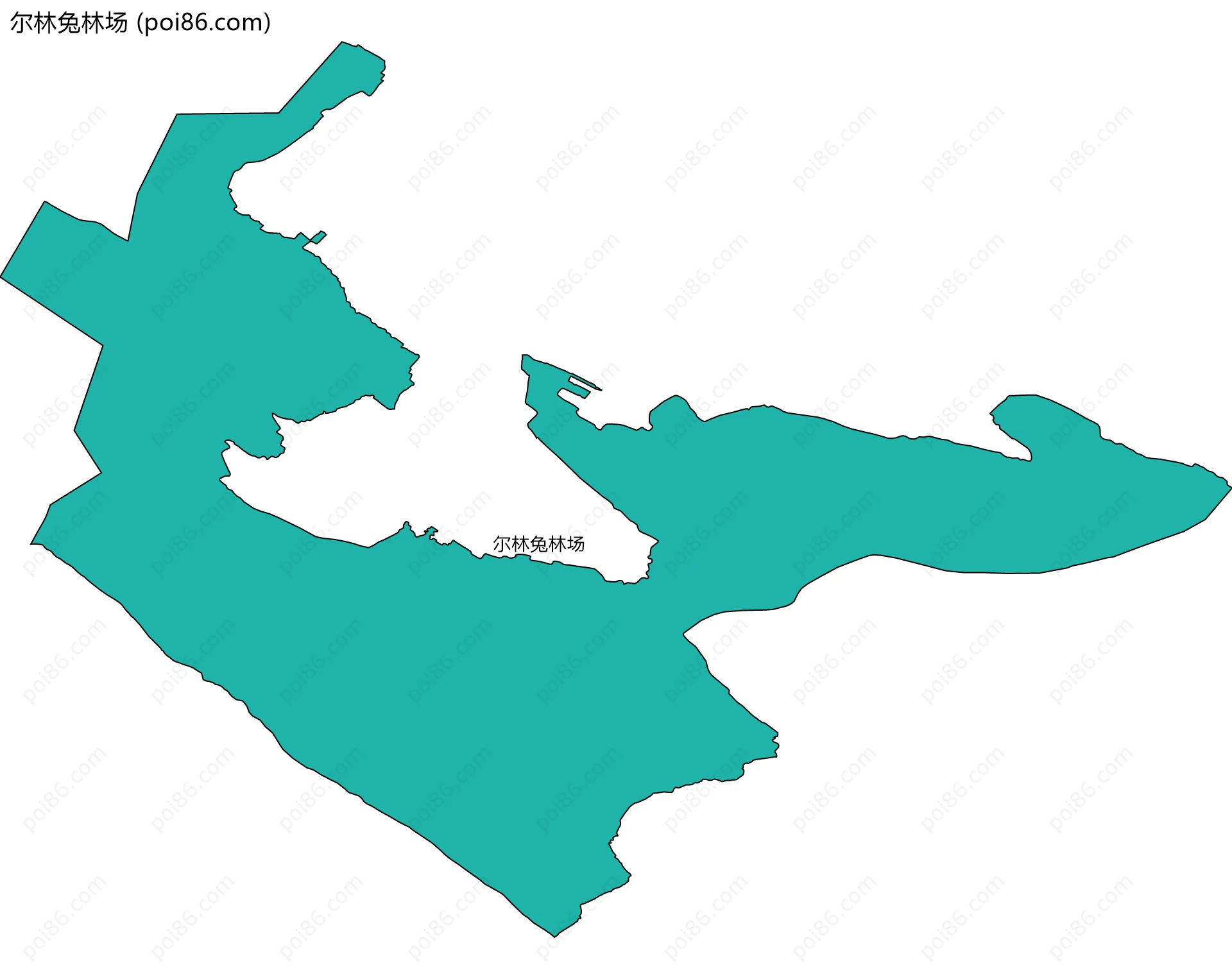 尔林兔林场边界地图