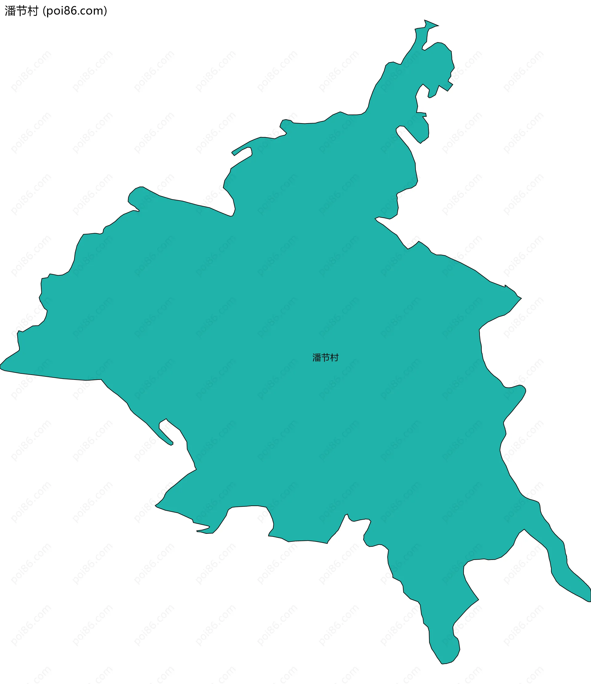 潘节村边界地图