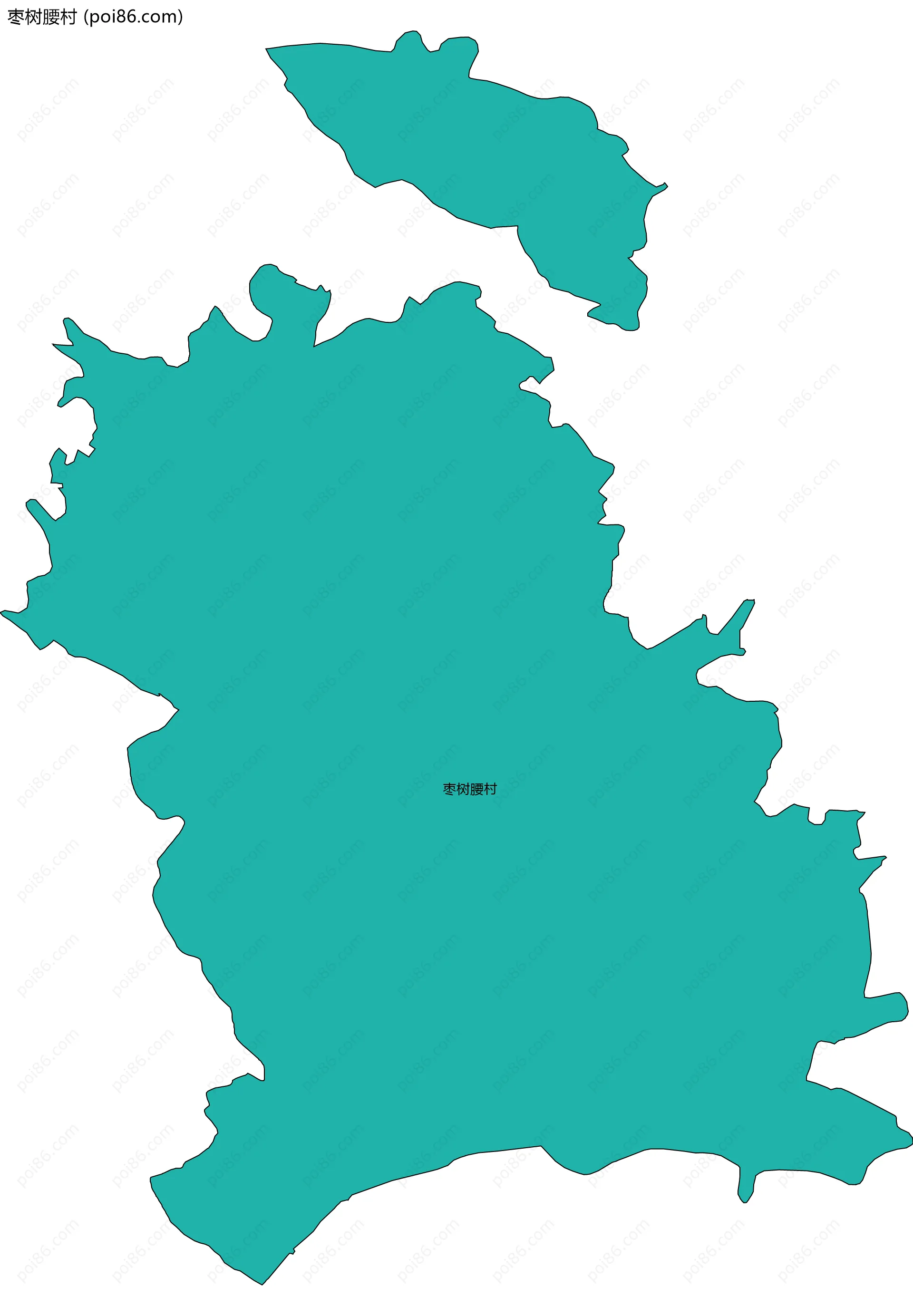 枣树腰村边界地图