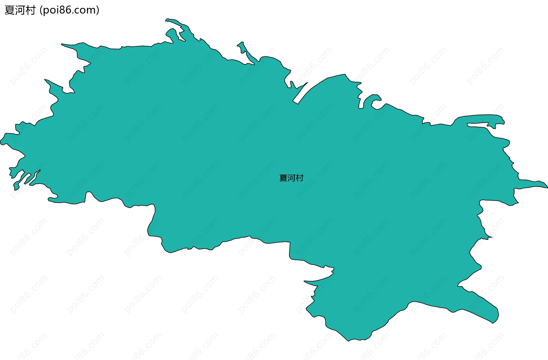 夏河村边界地图