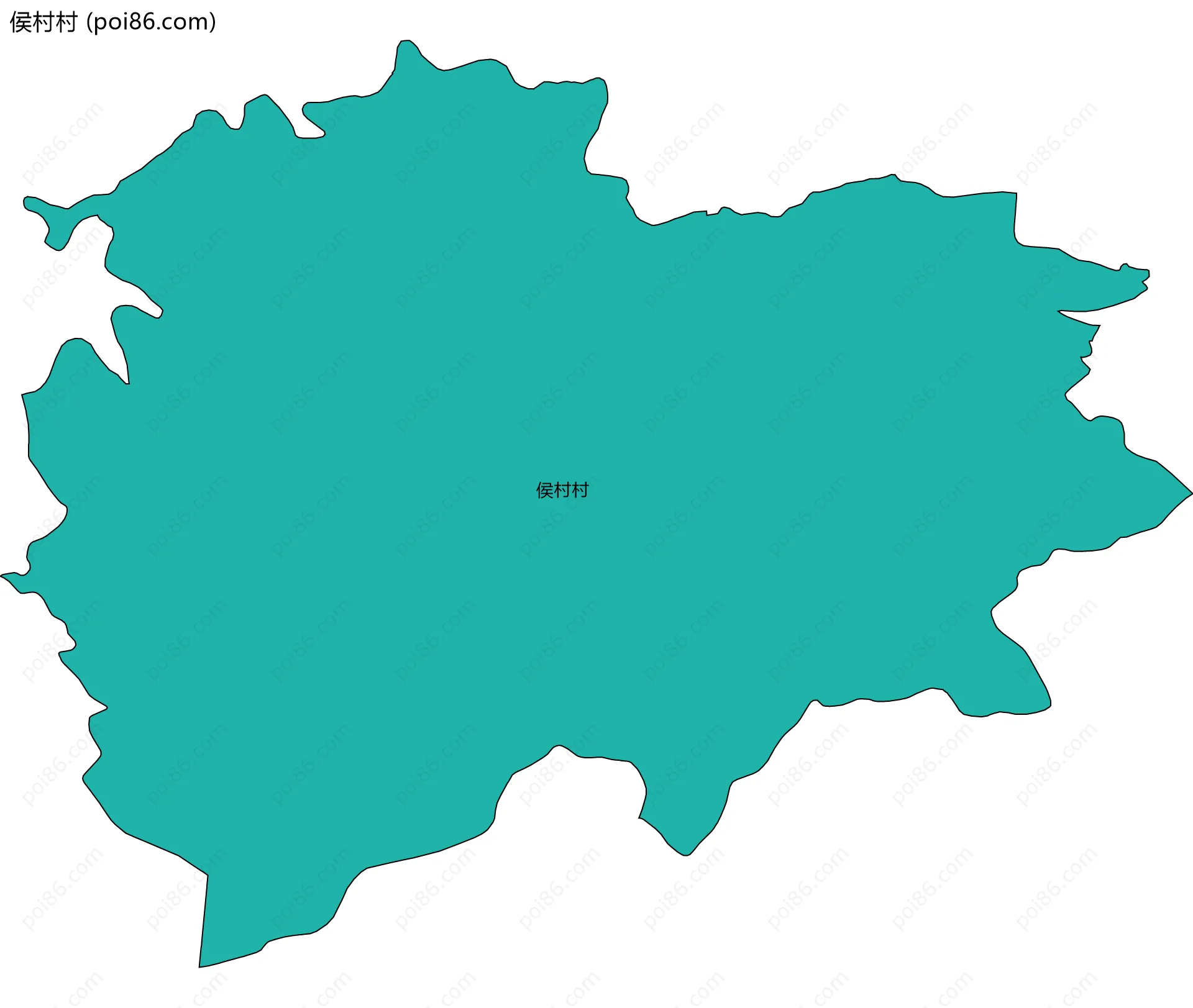 侯村村边界地图