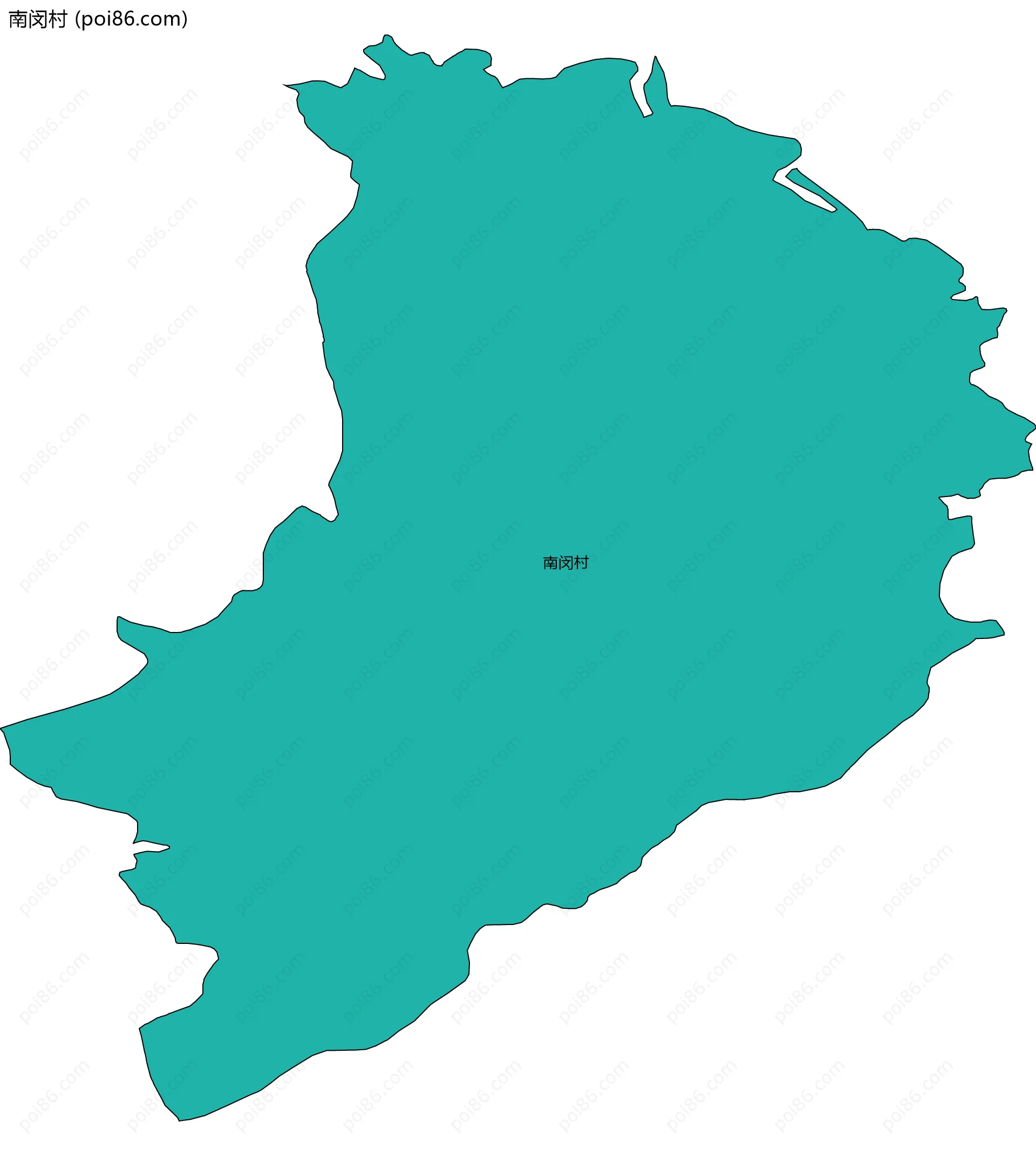 南闵村边界地图