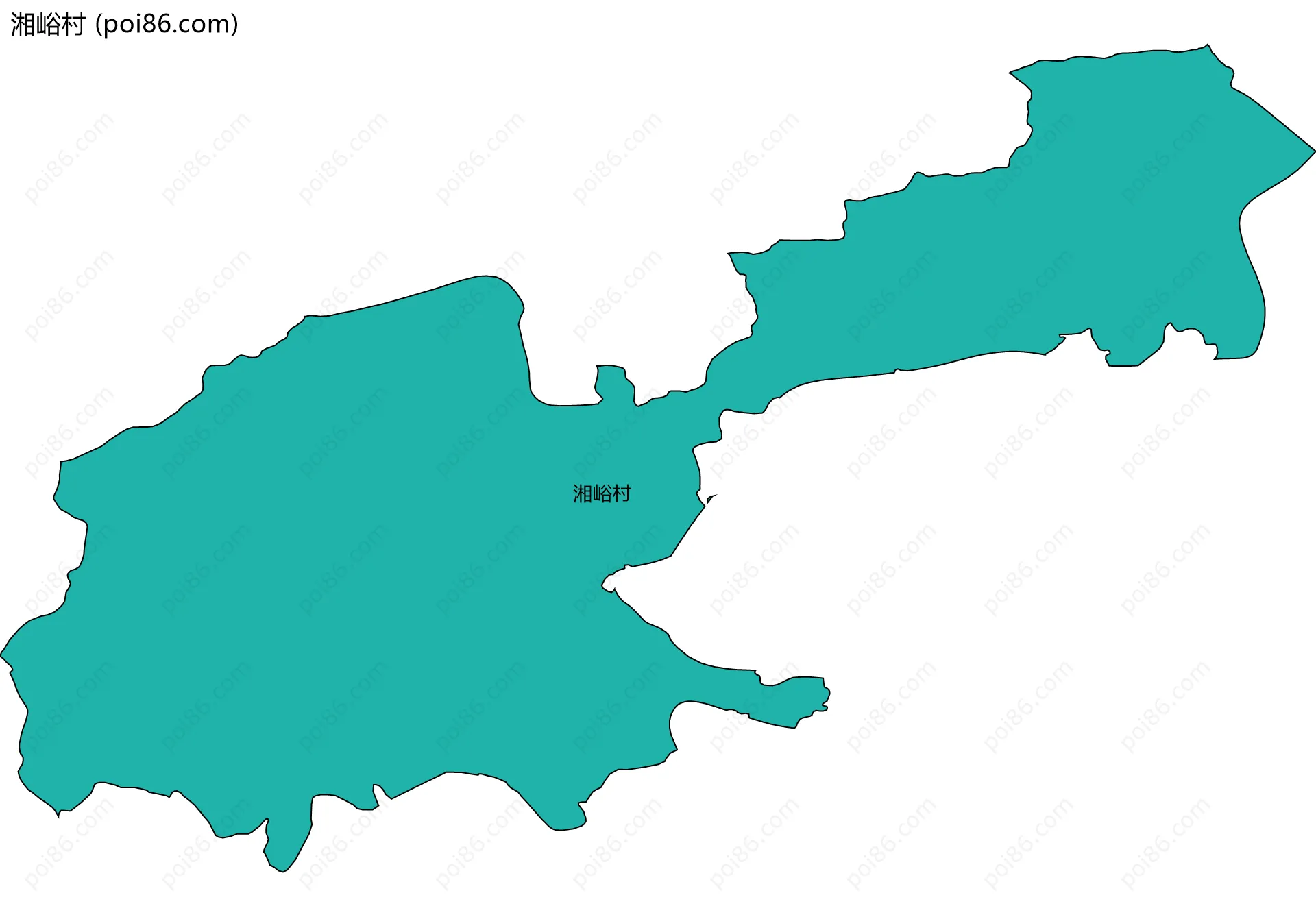 湘峪村边界地图
