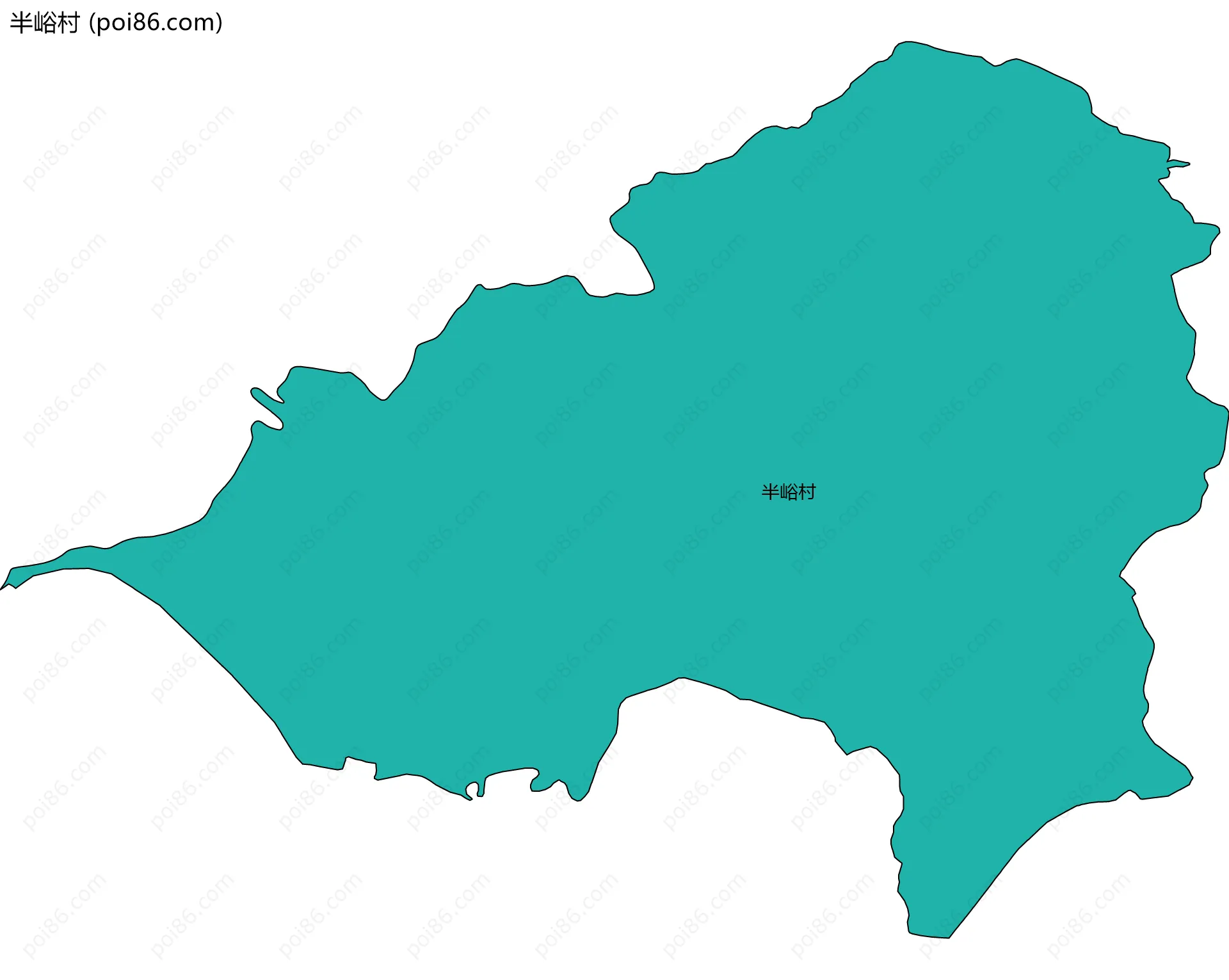 半峪村边界地图