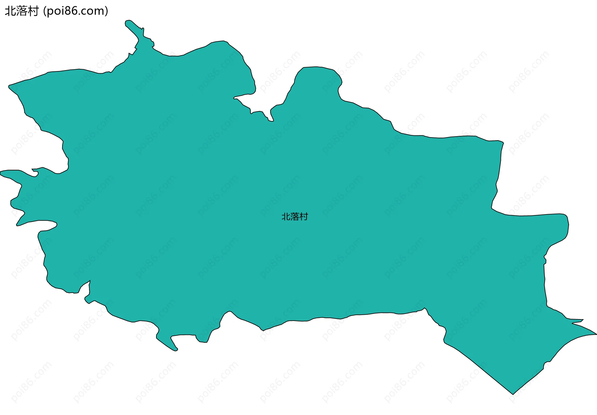 北落村边界地图