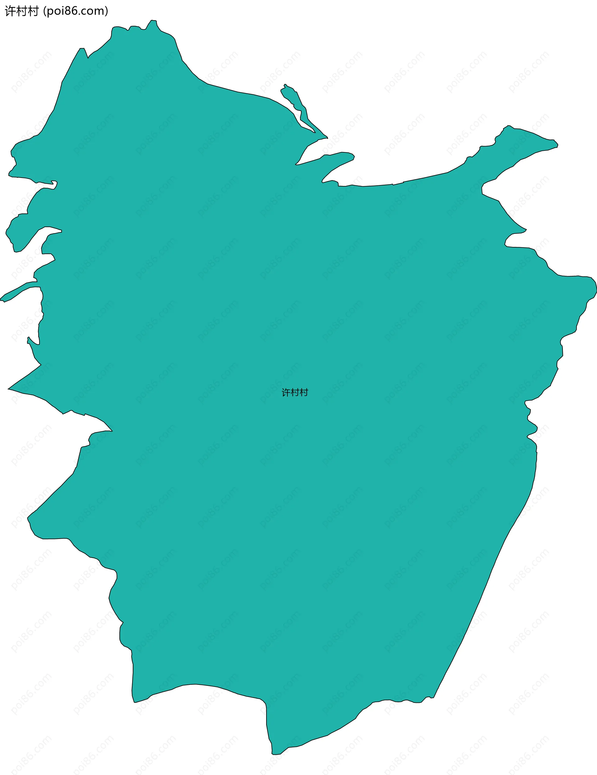 许村村边界地图