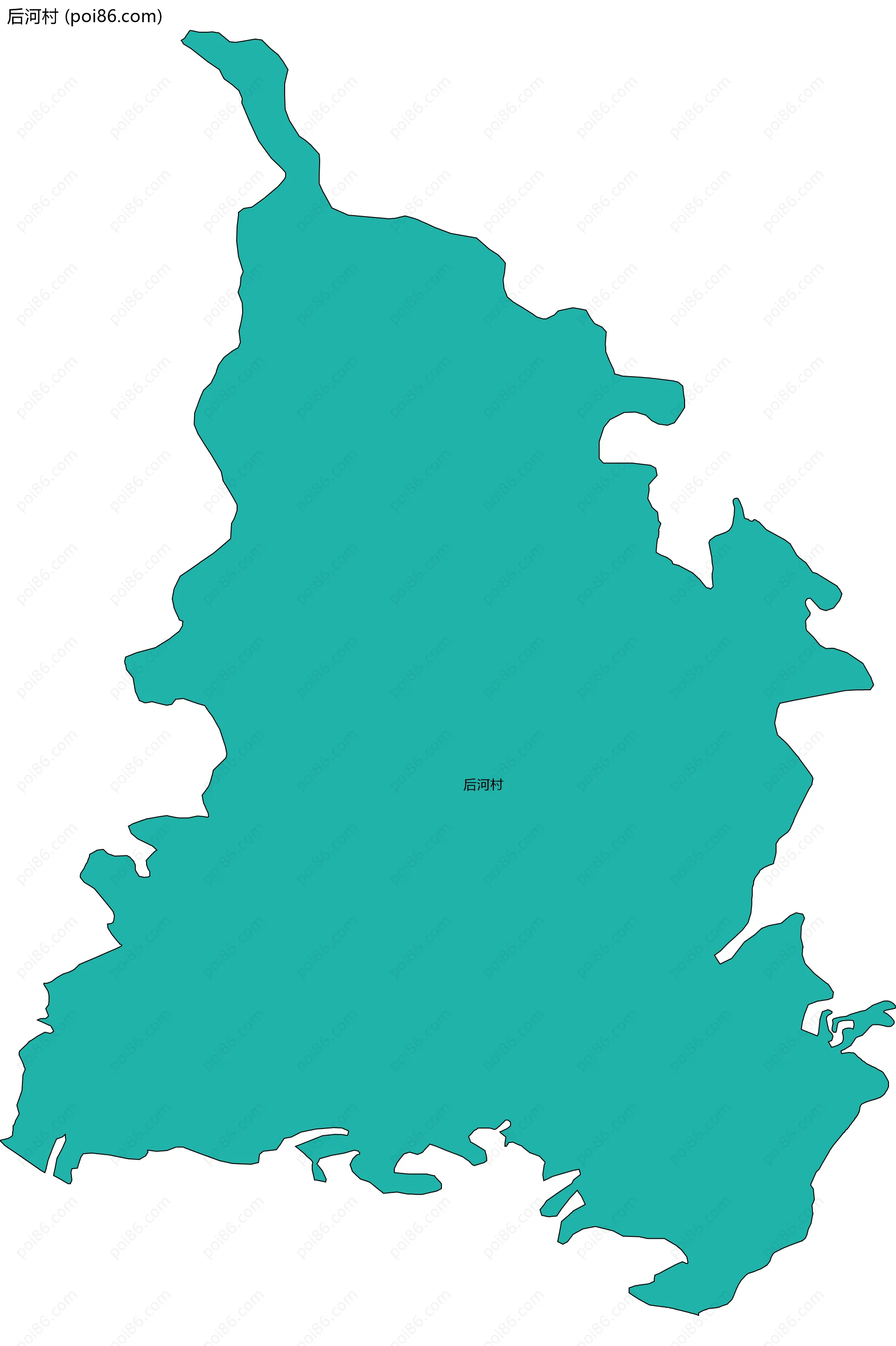 后河村边界地图