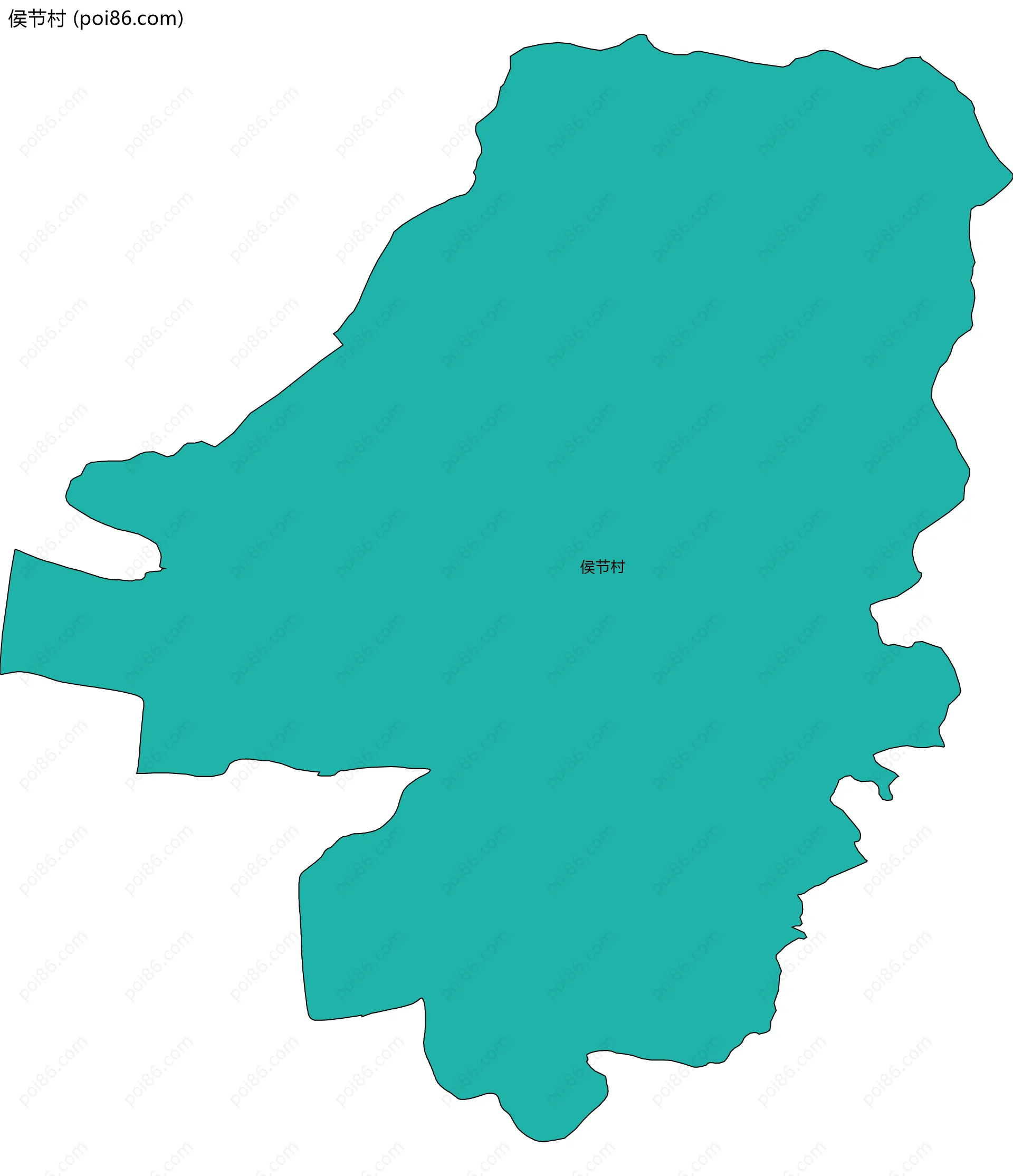 侯节村边界地图