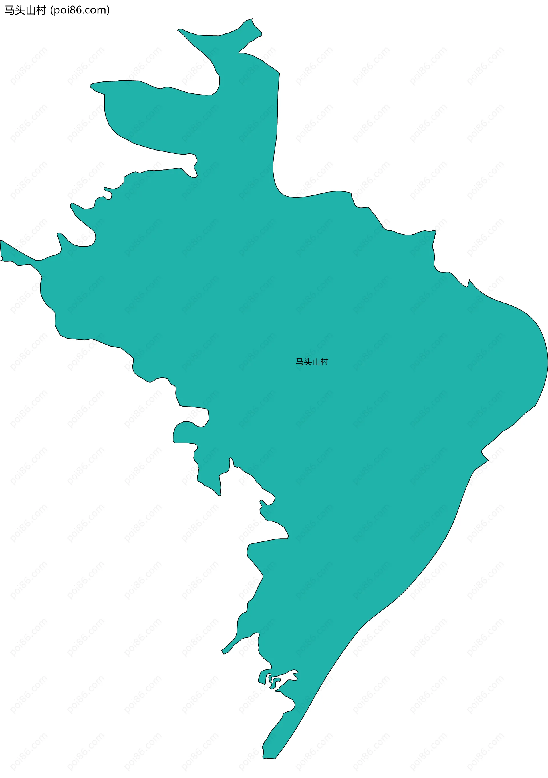 马头山村边界地图