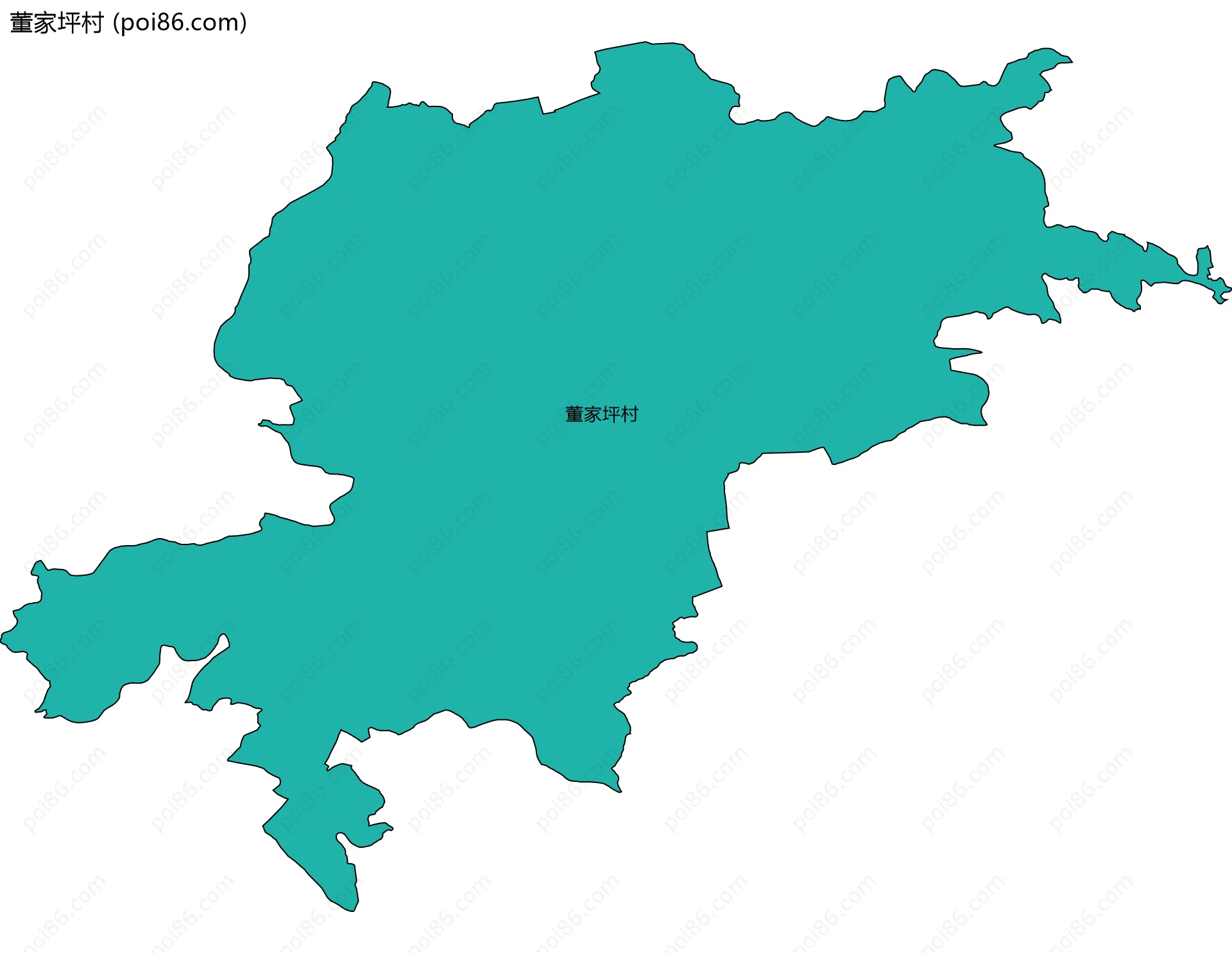 董家坪村边界地图