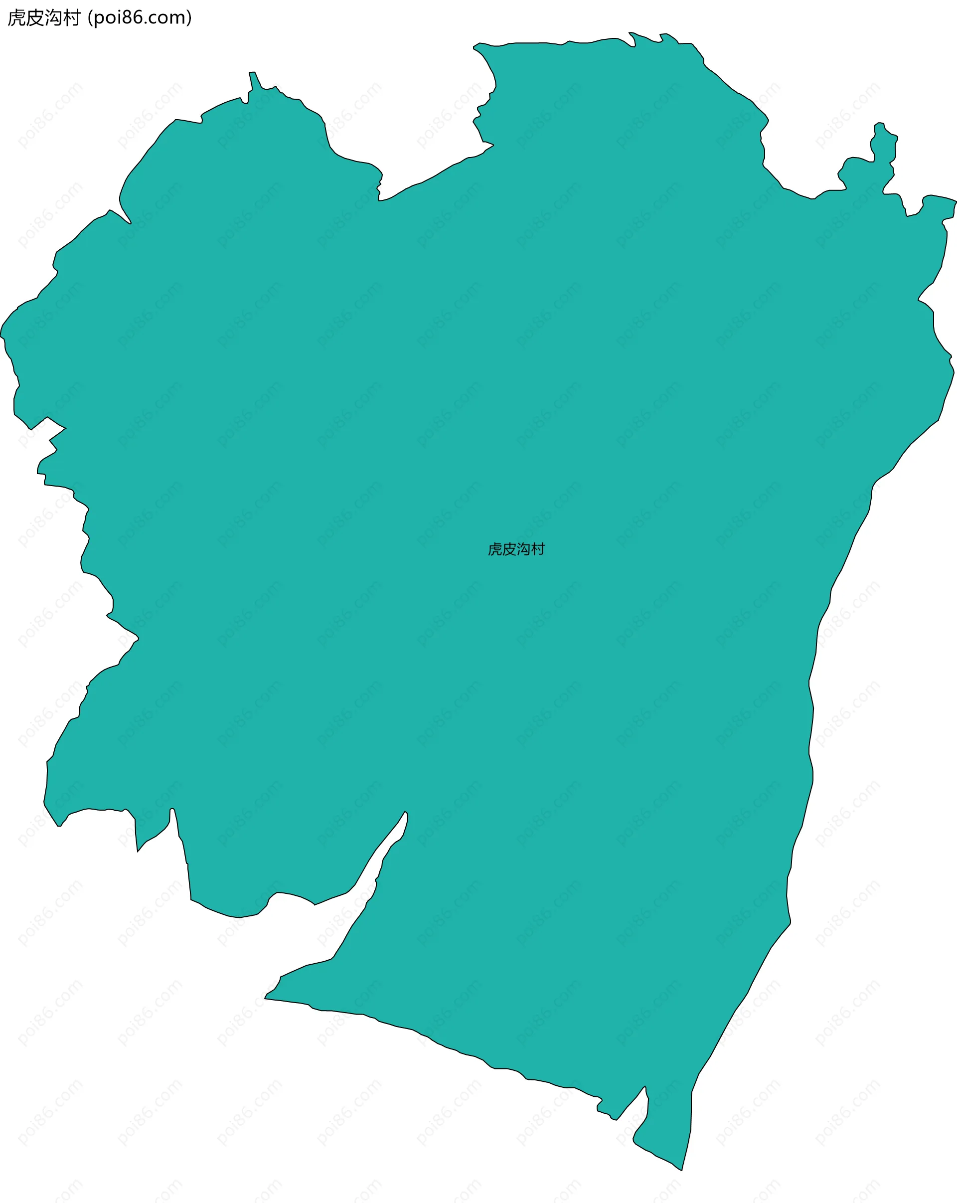 虎皮沟村边界地图