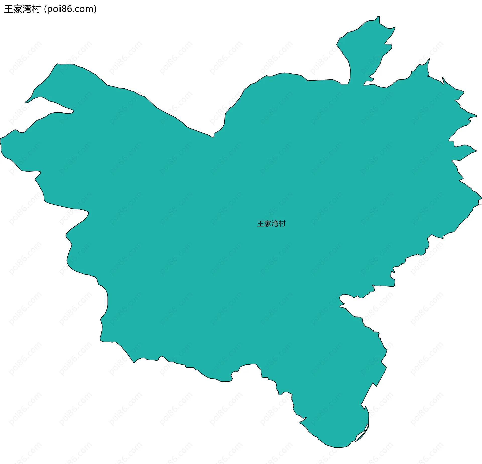 王家湾村边界地图