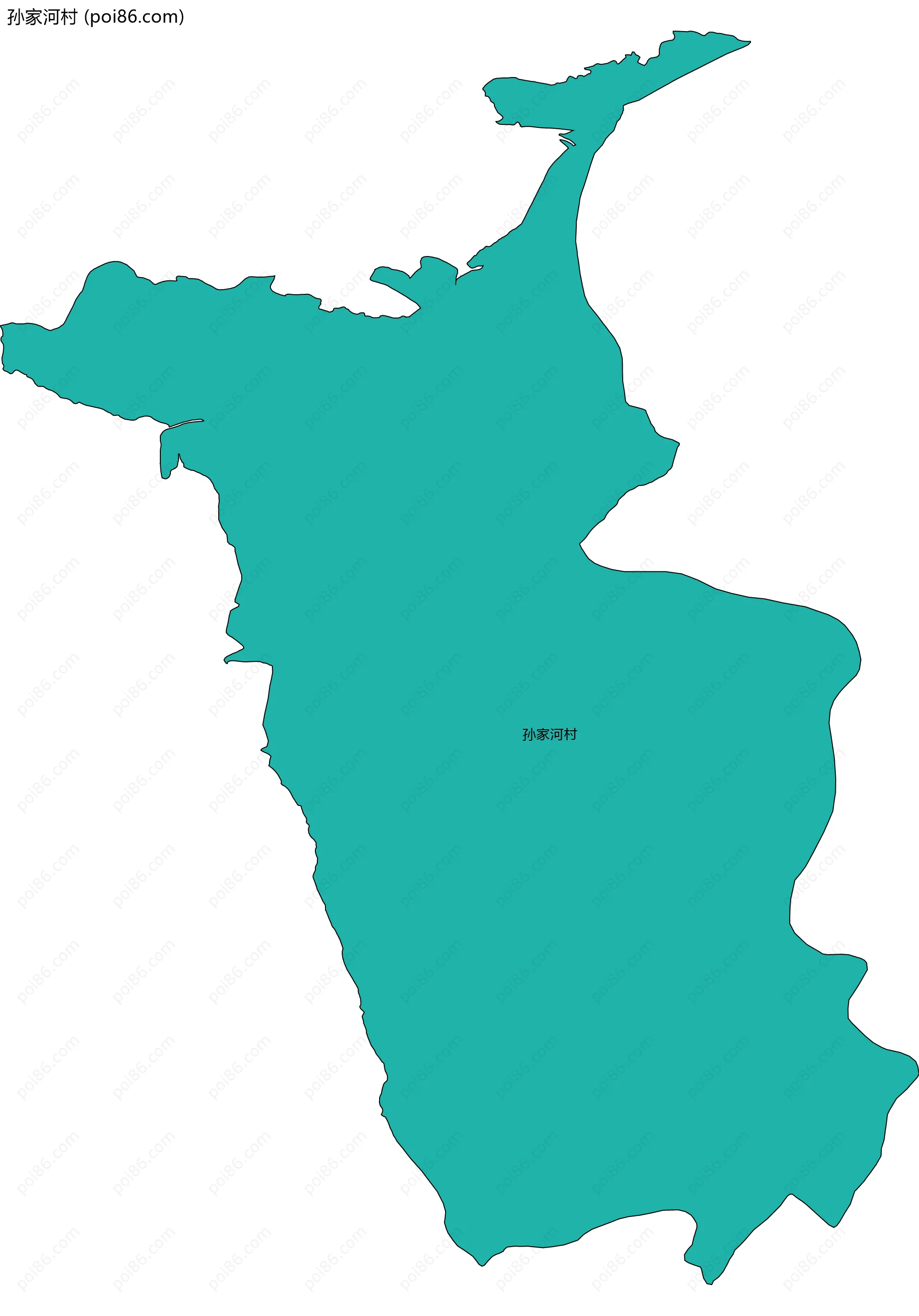 孙家河村边界地图