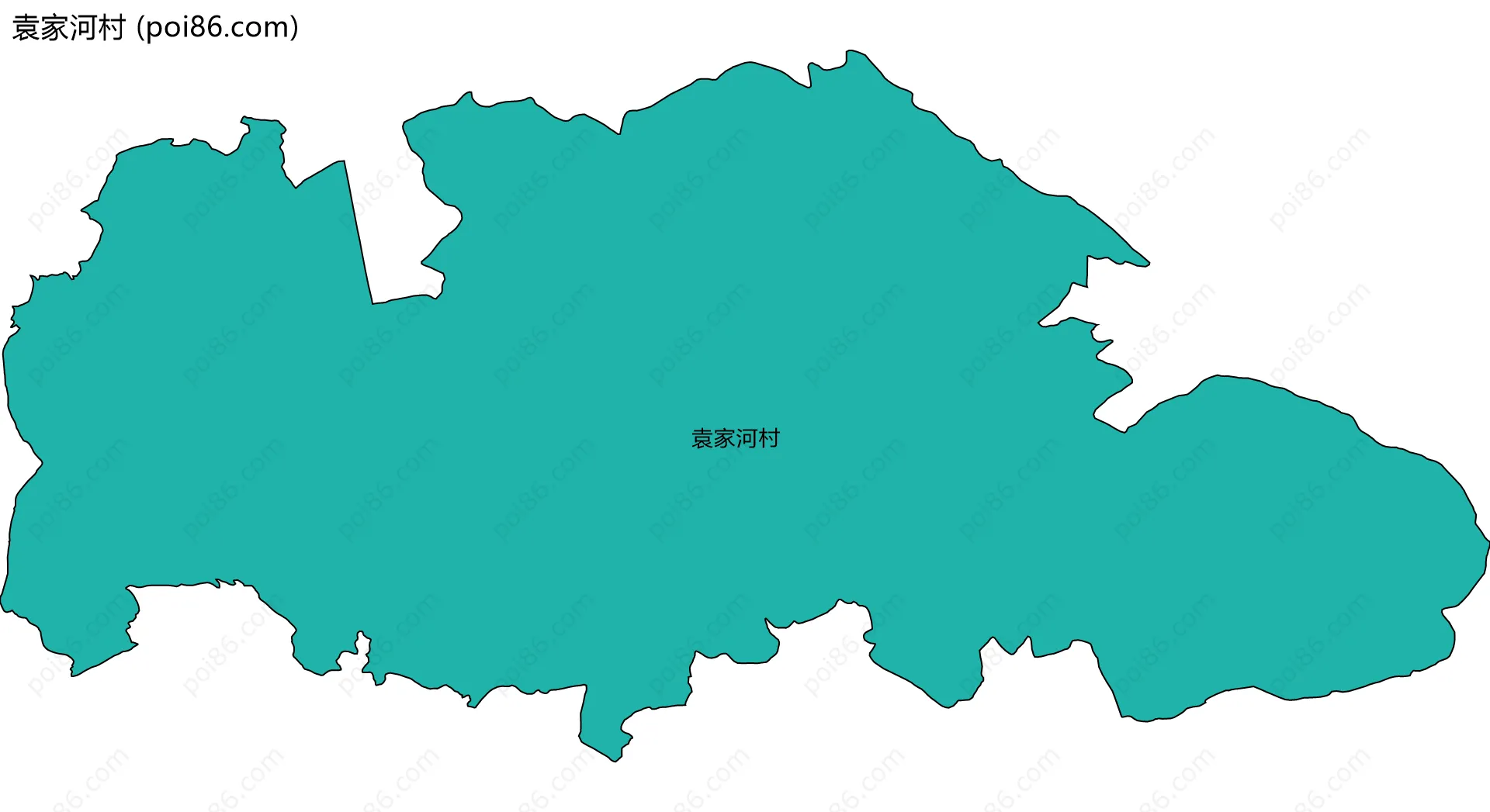 袁家河村边界地图