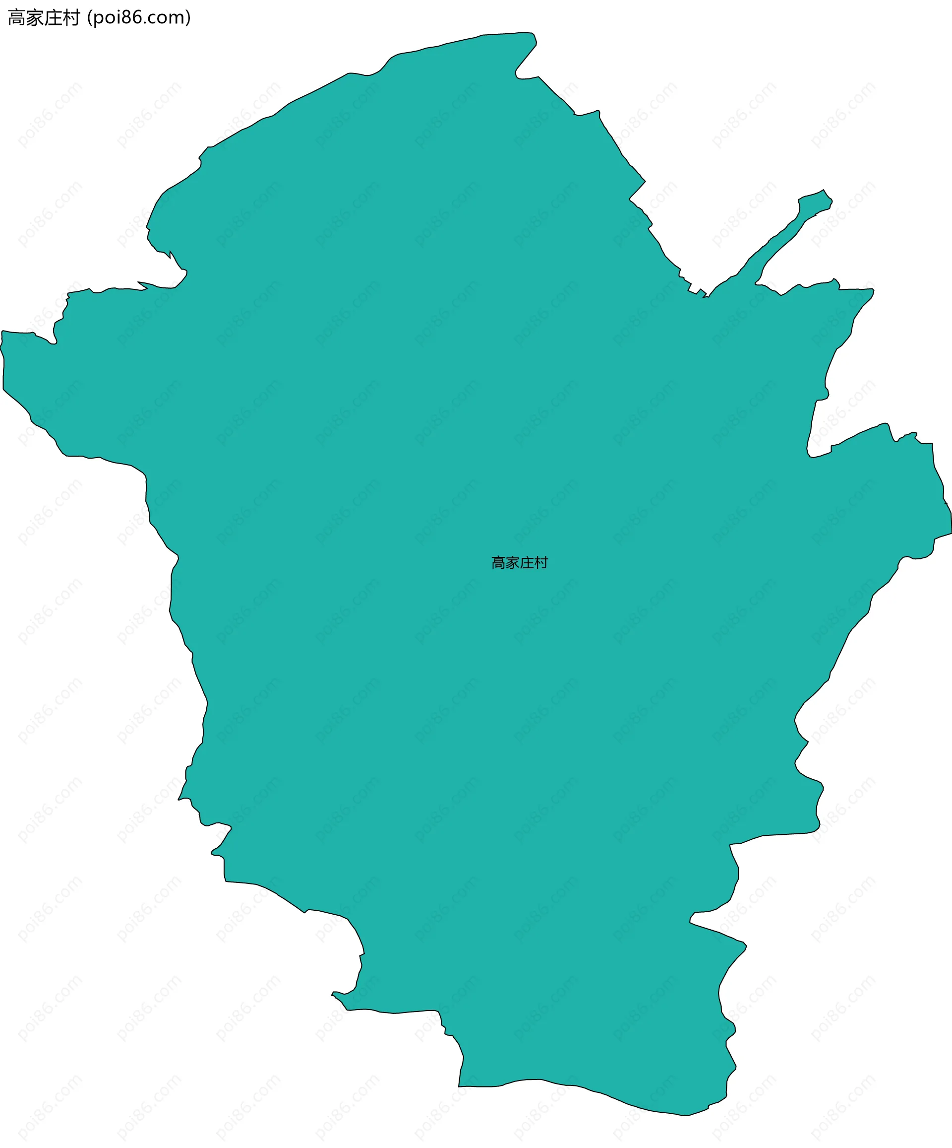 高家庄村边界地图