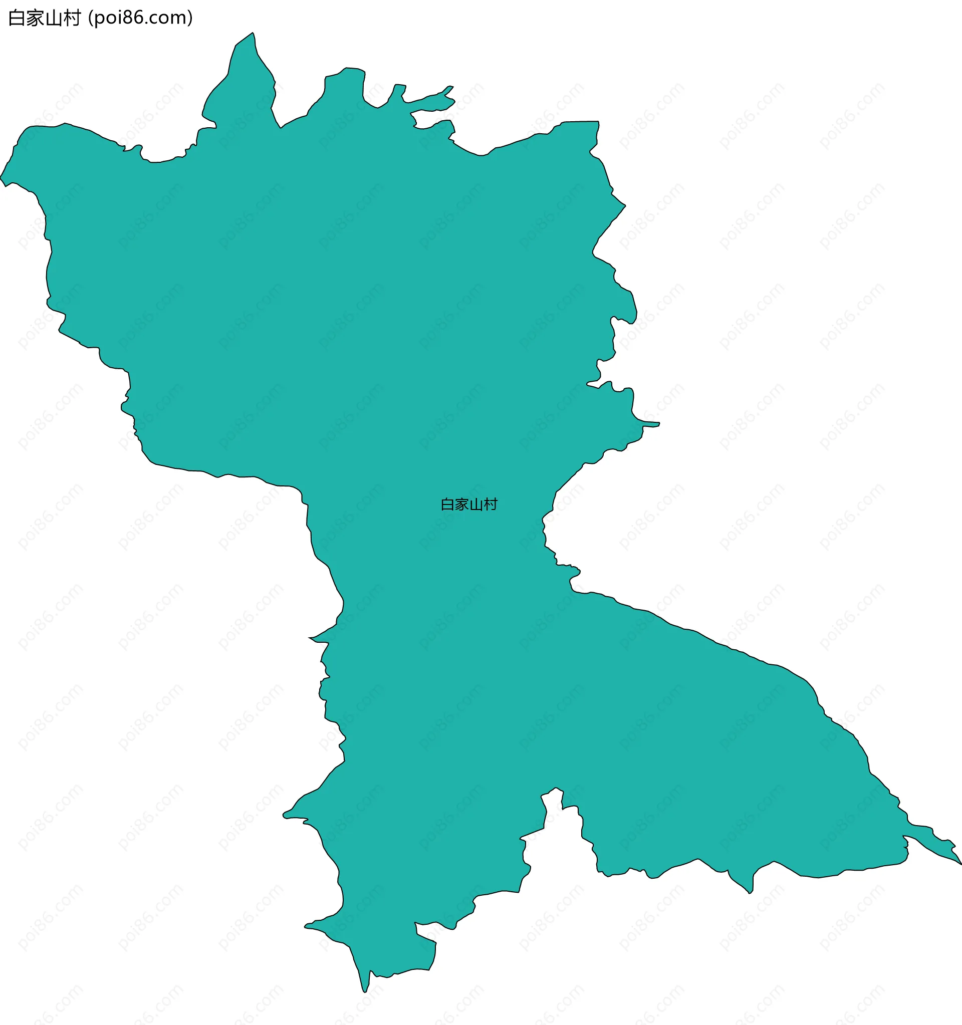 白家山村边界地图