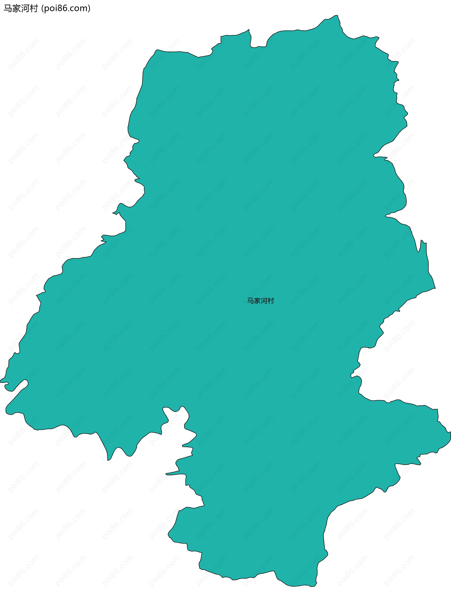 马家河村边界地图