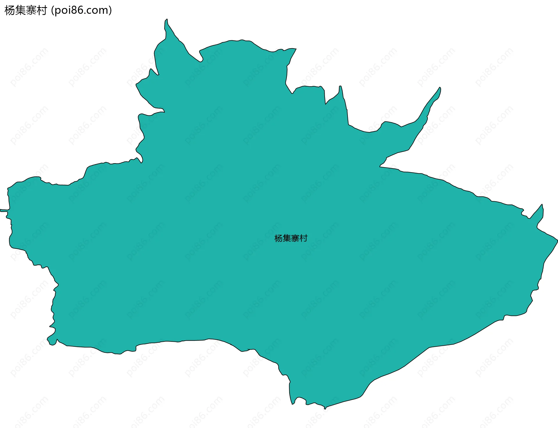 杨集寨村边界地图