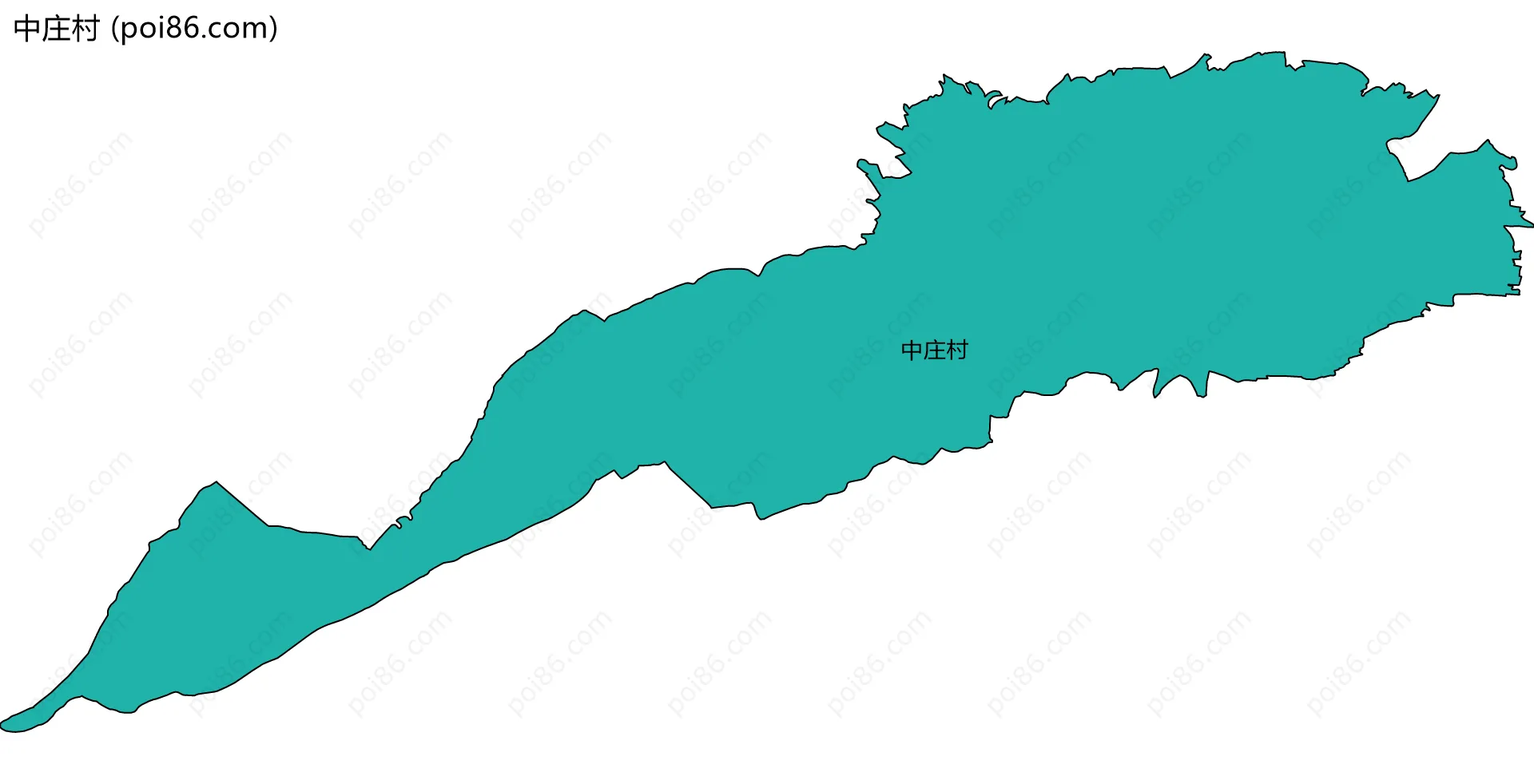 中庄村边界地图