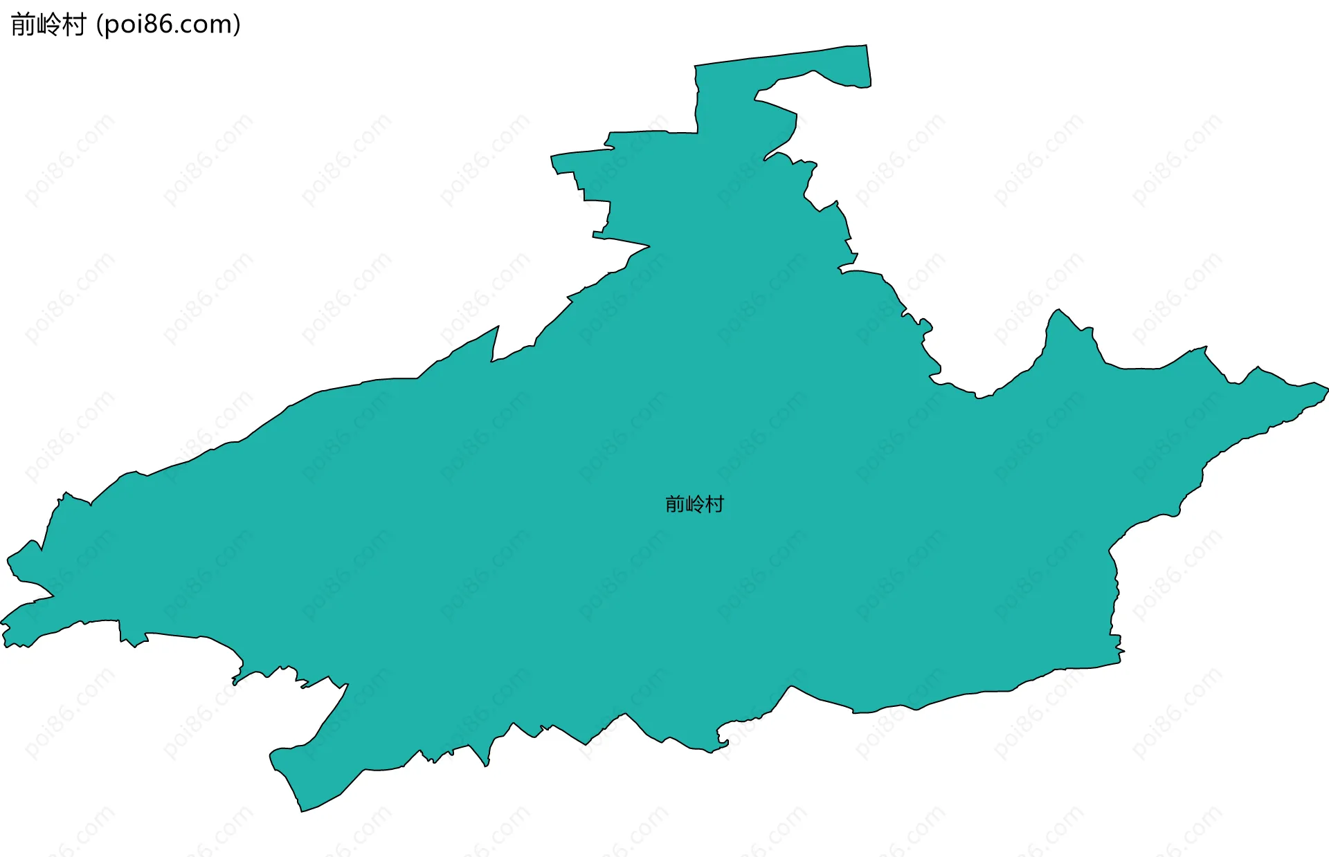 前岭村边界地图