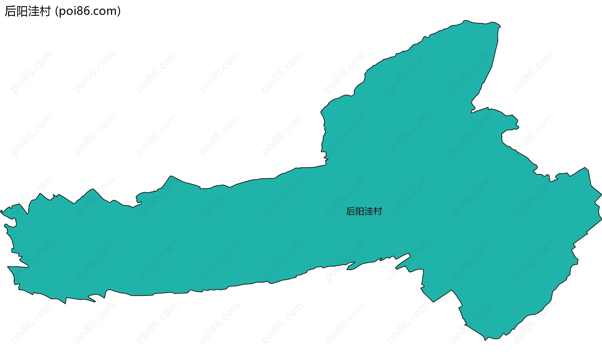 后阳洼村边界地图