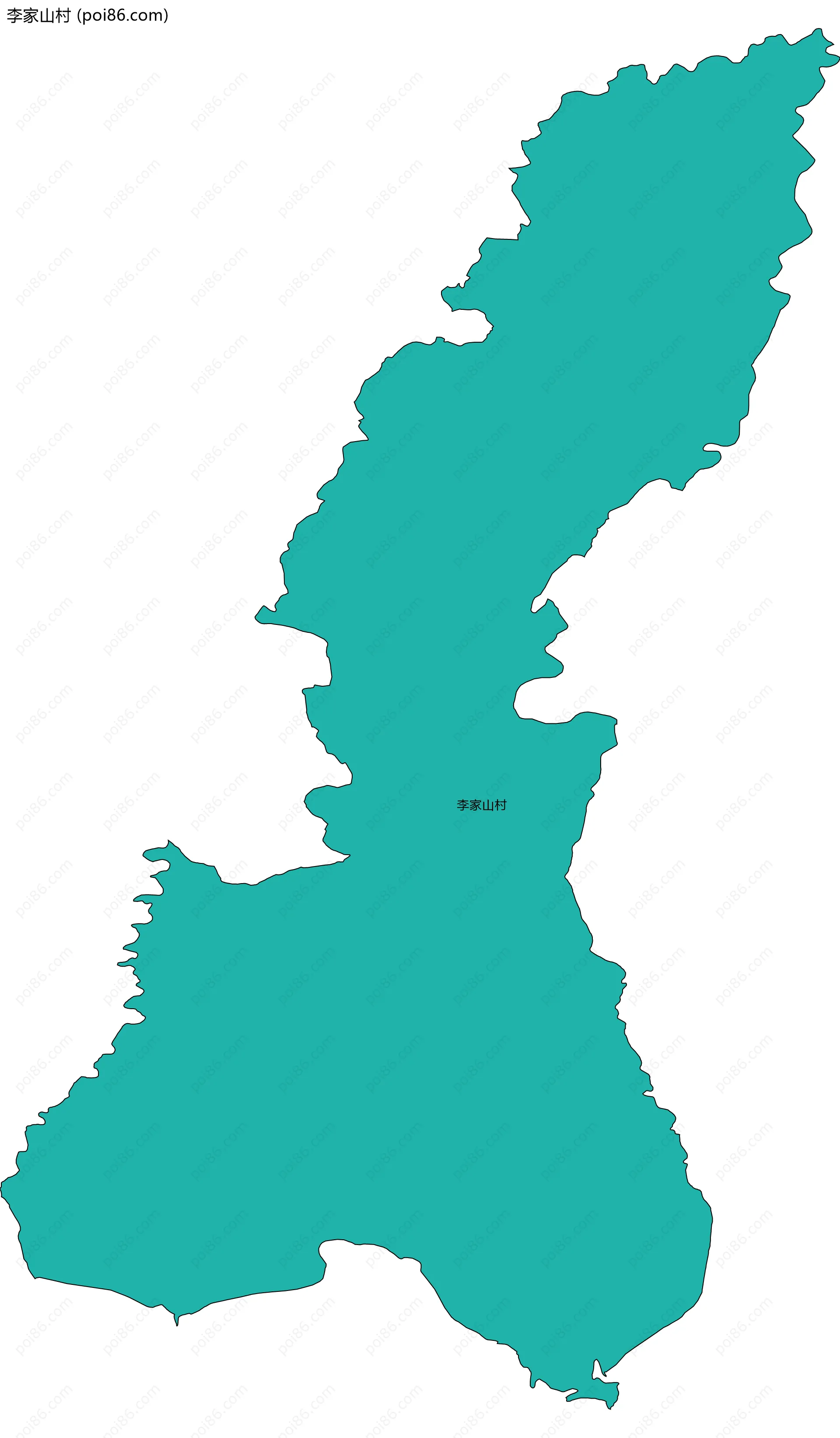 李家山村边界地图