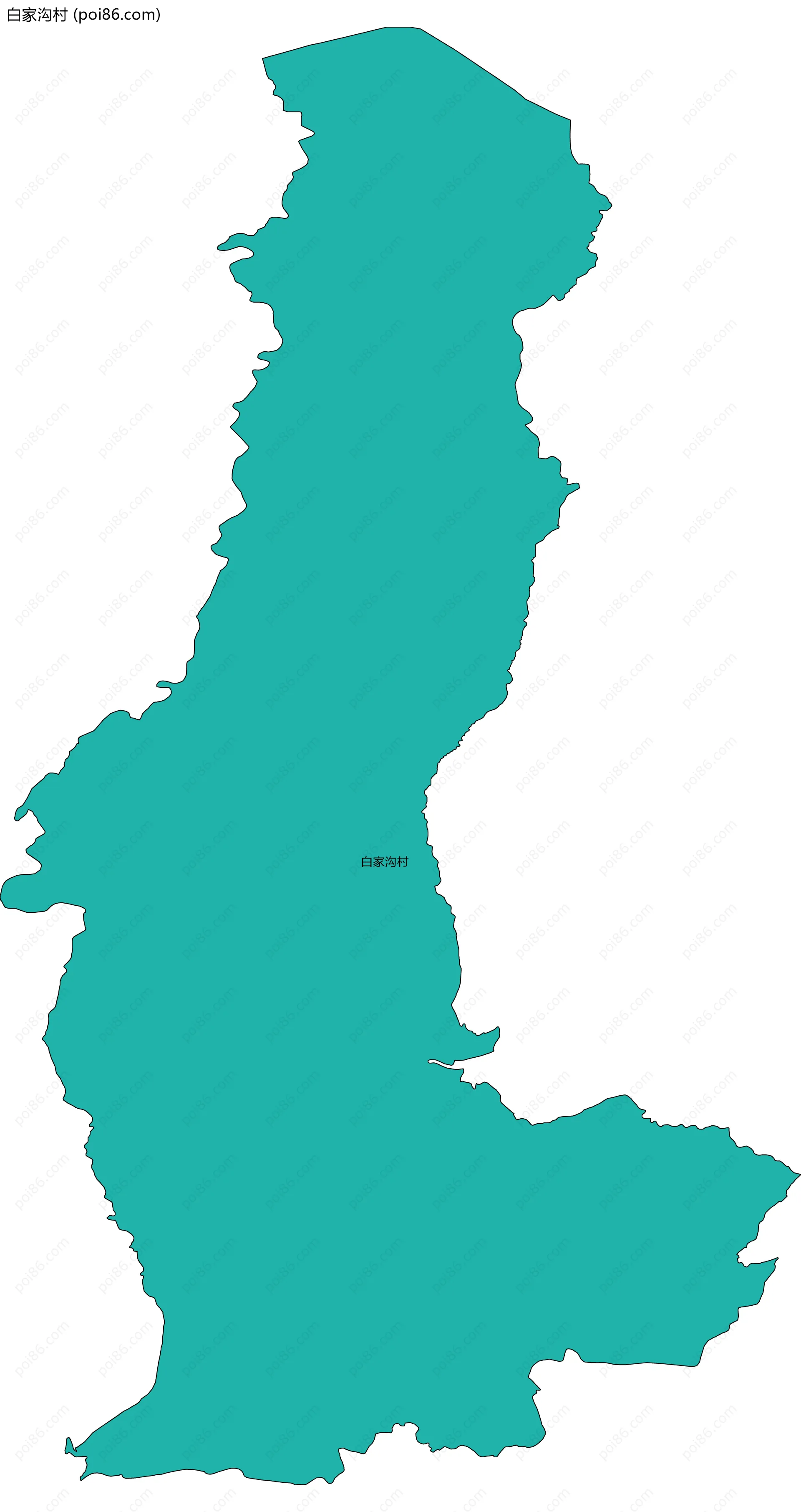 白家沟村边界地图