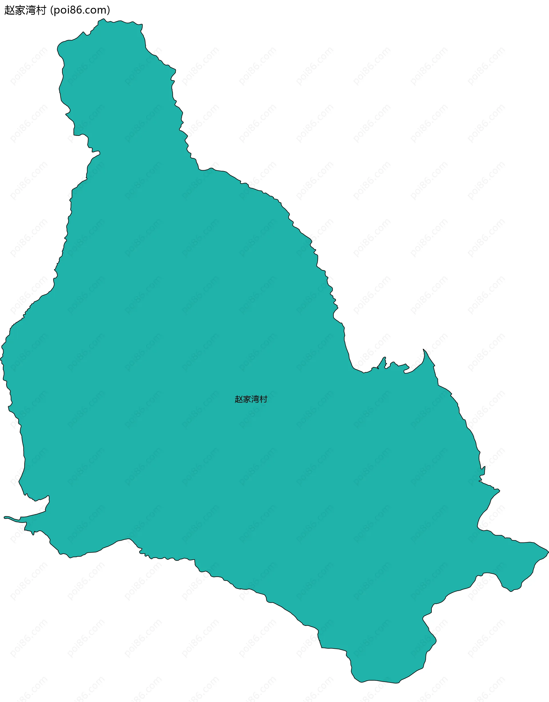 赵家湾村边界地图
