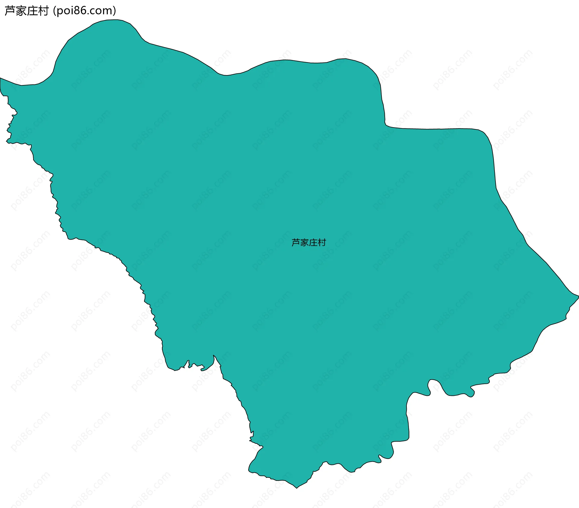 芦家庄村边界地图