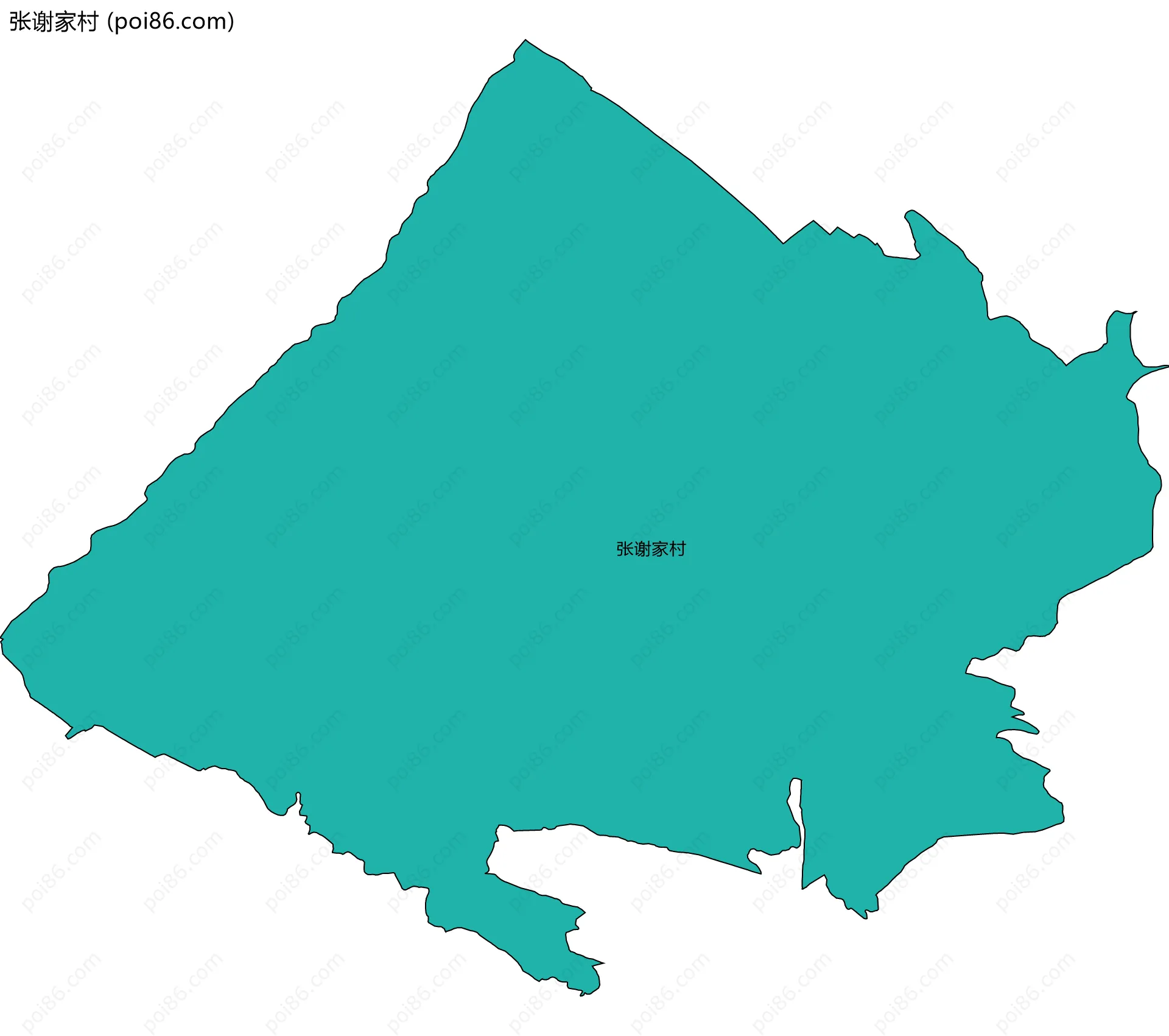 张谢家村边界地图