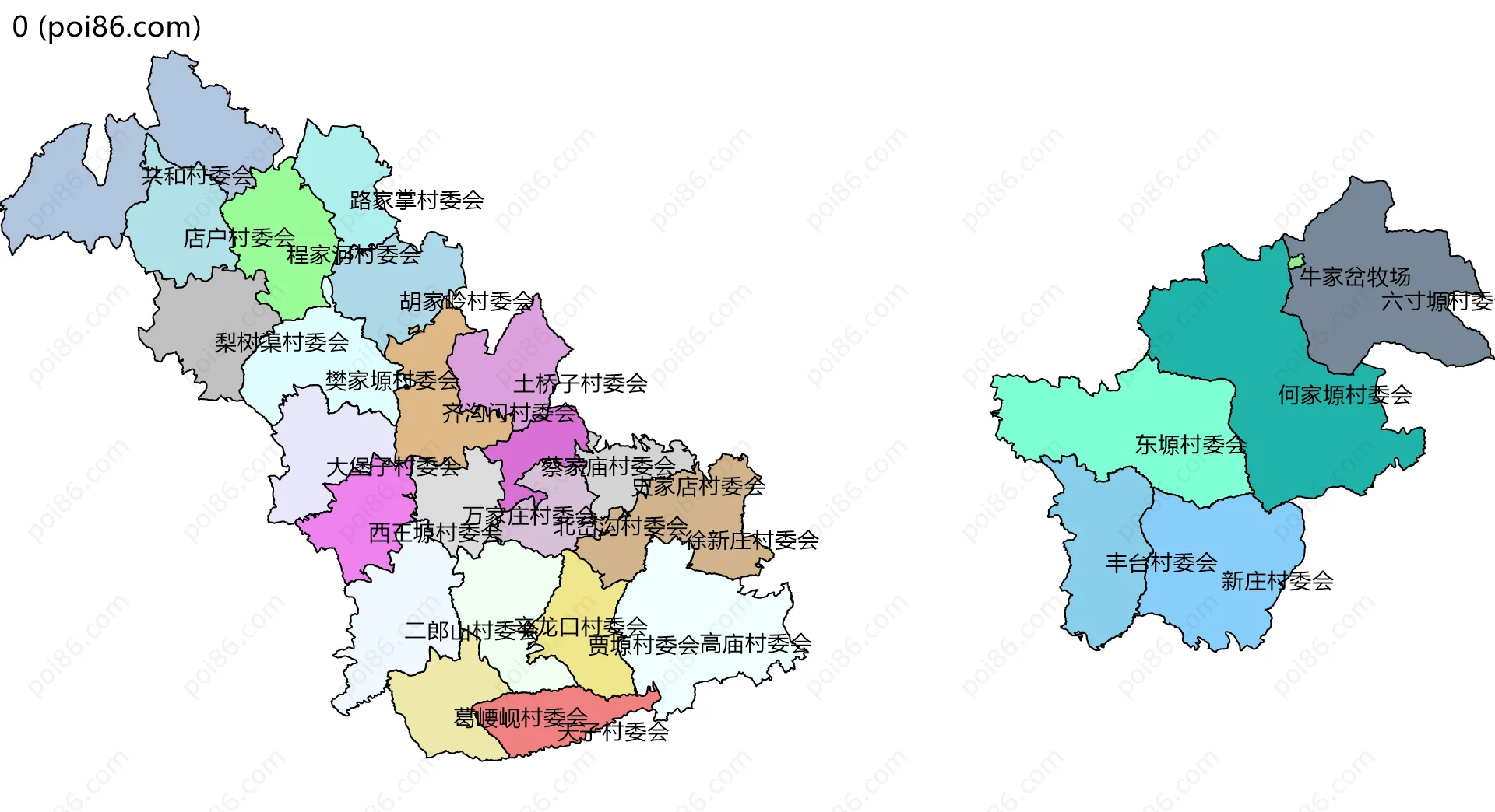 0边界地图(五级行政区划)