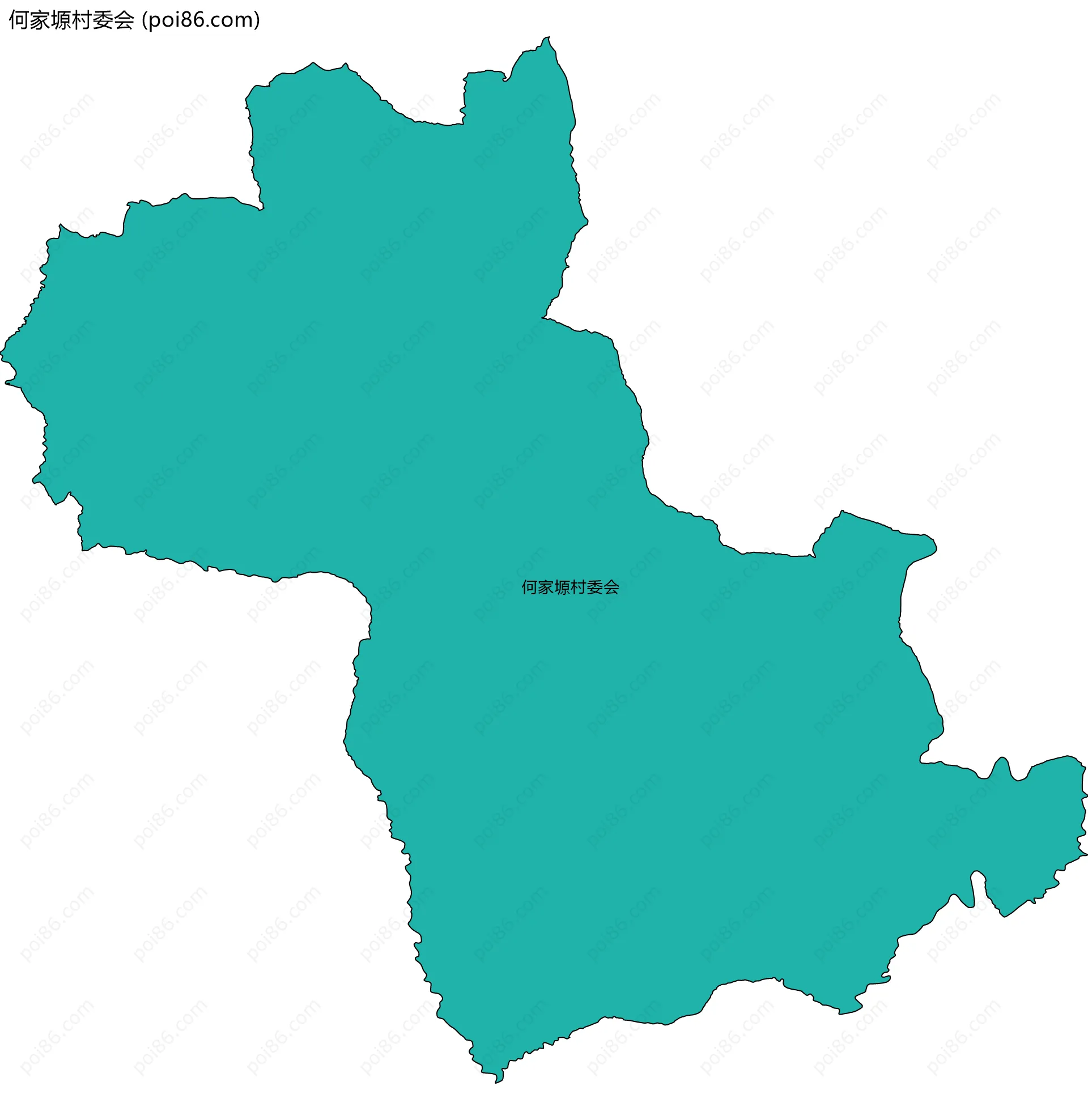 何家塬村委会边界地图