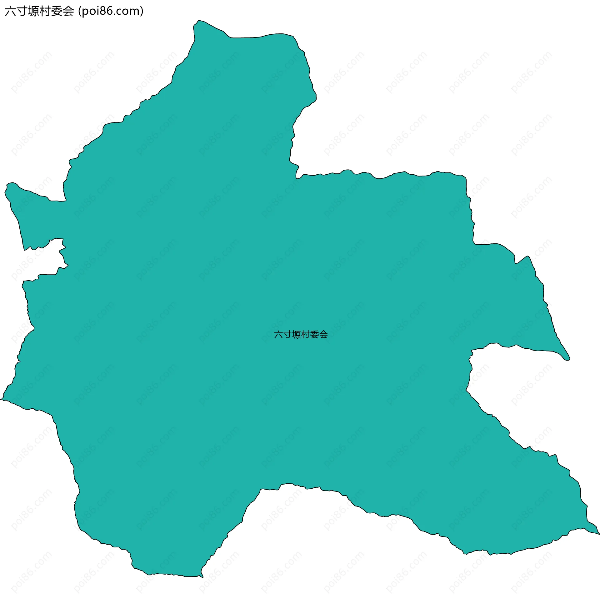 六寸塬村委会边界地图