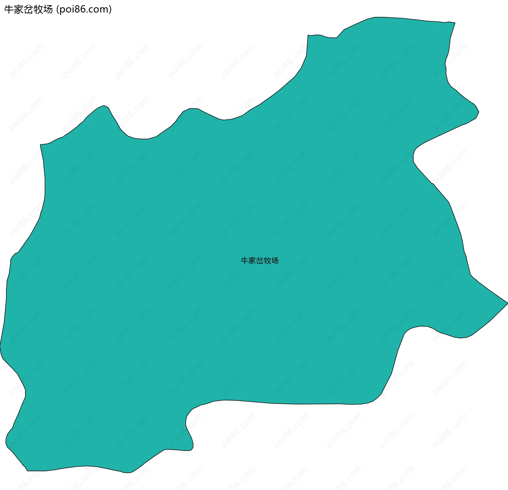 牛家岔牧场边界地图