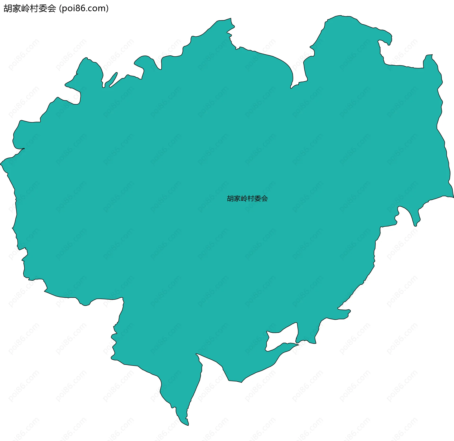 胡家岭村委会边界地图