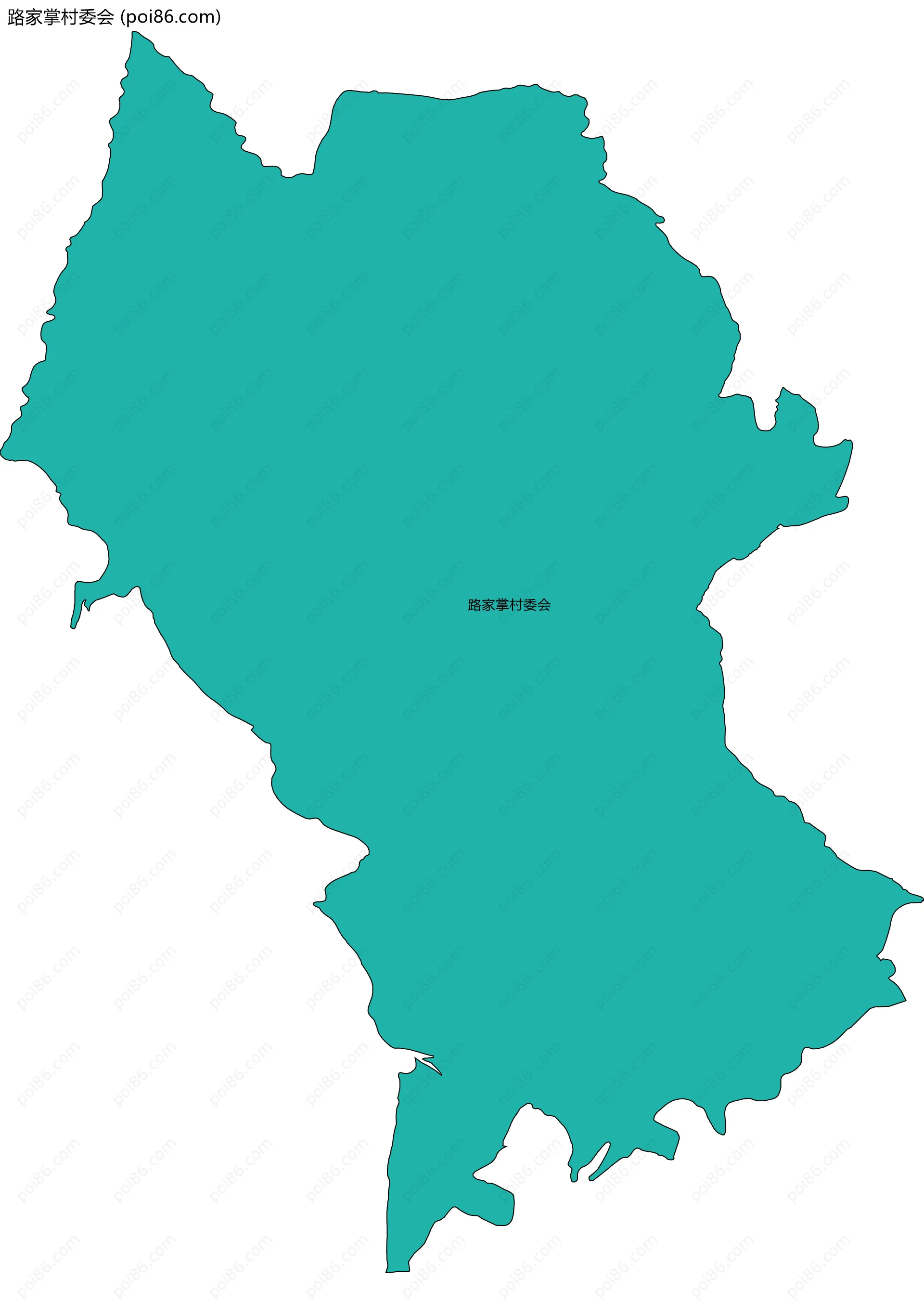 路家掌村委会边界地图