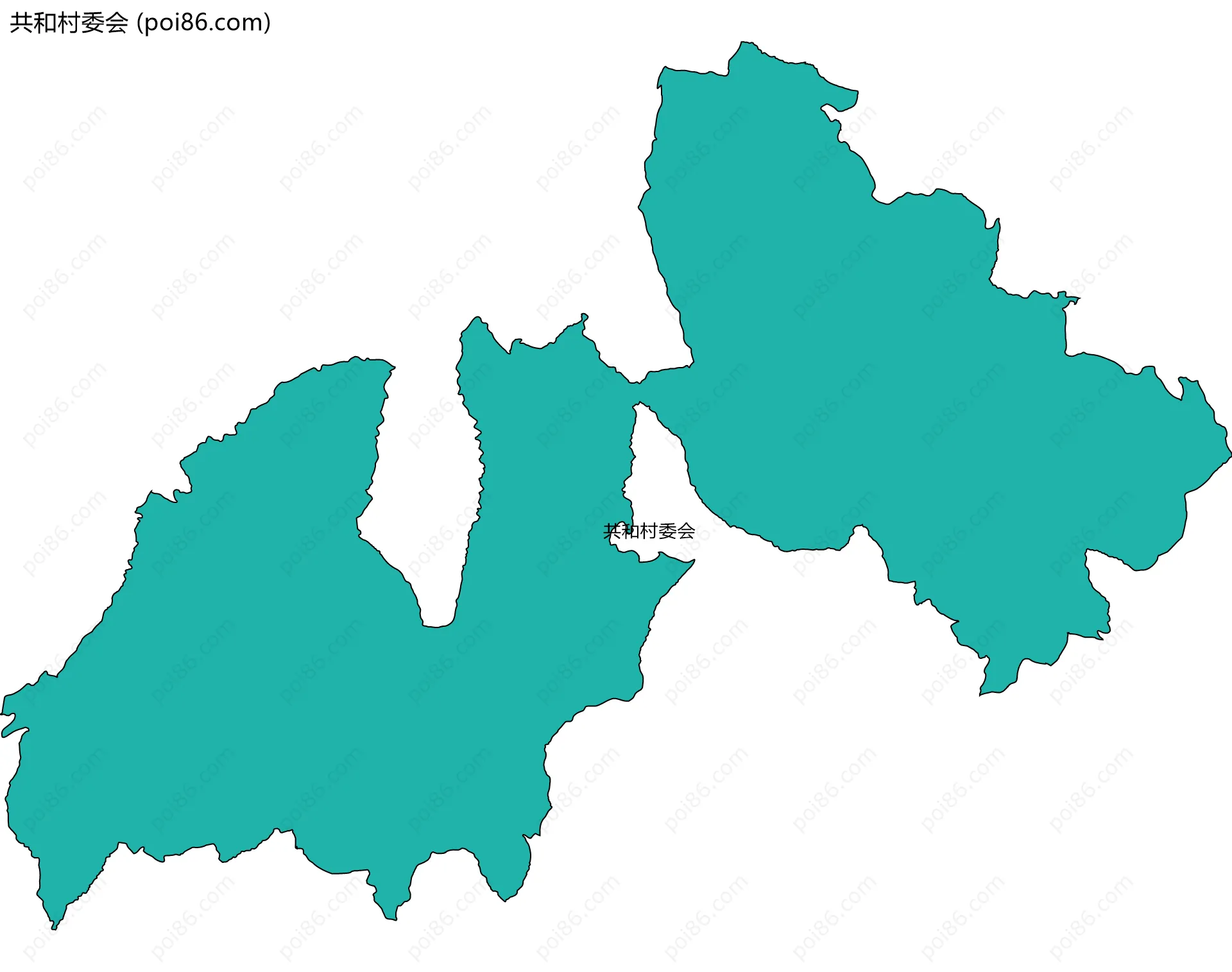 共和村委会边界地图