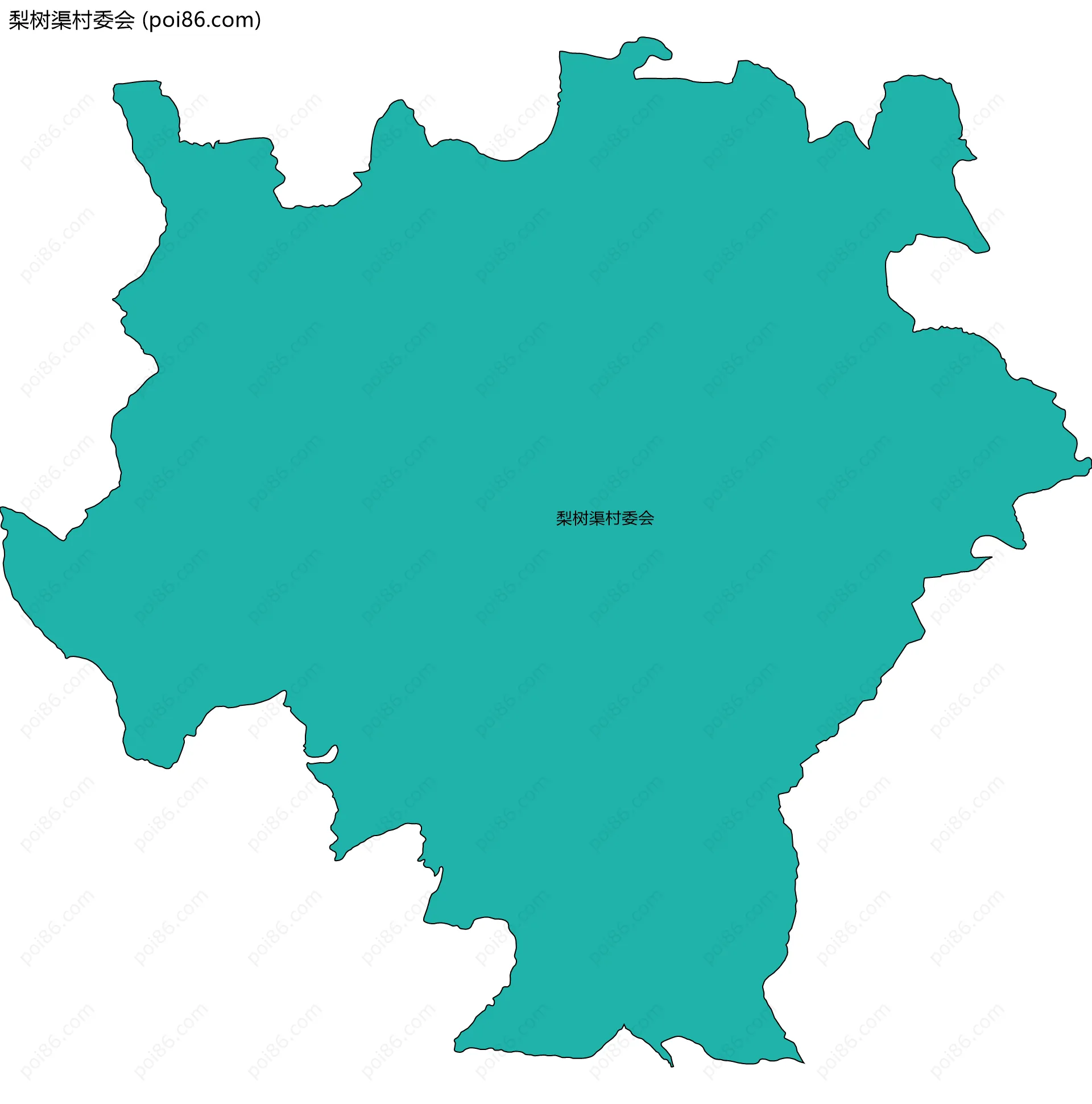 梨树渠村委会边界地图