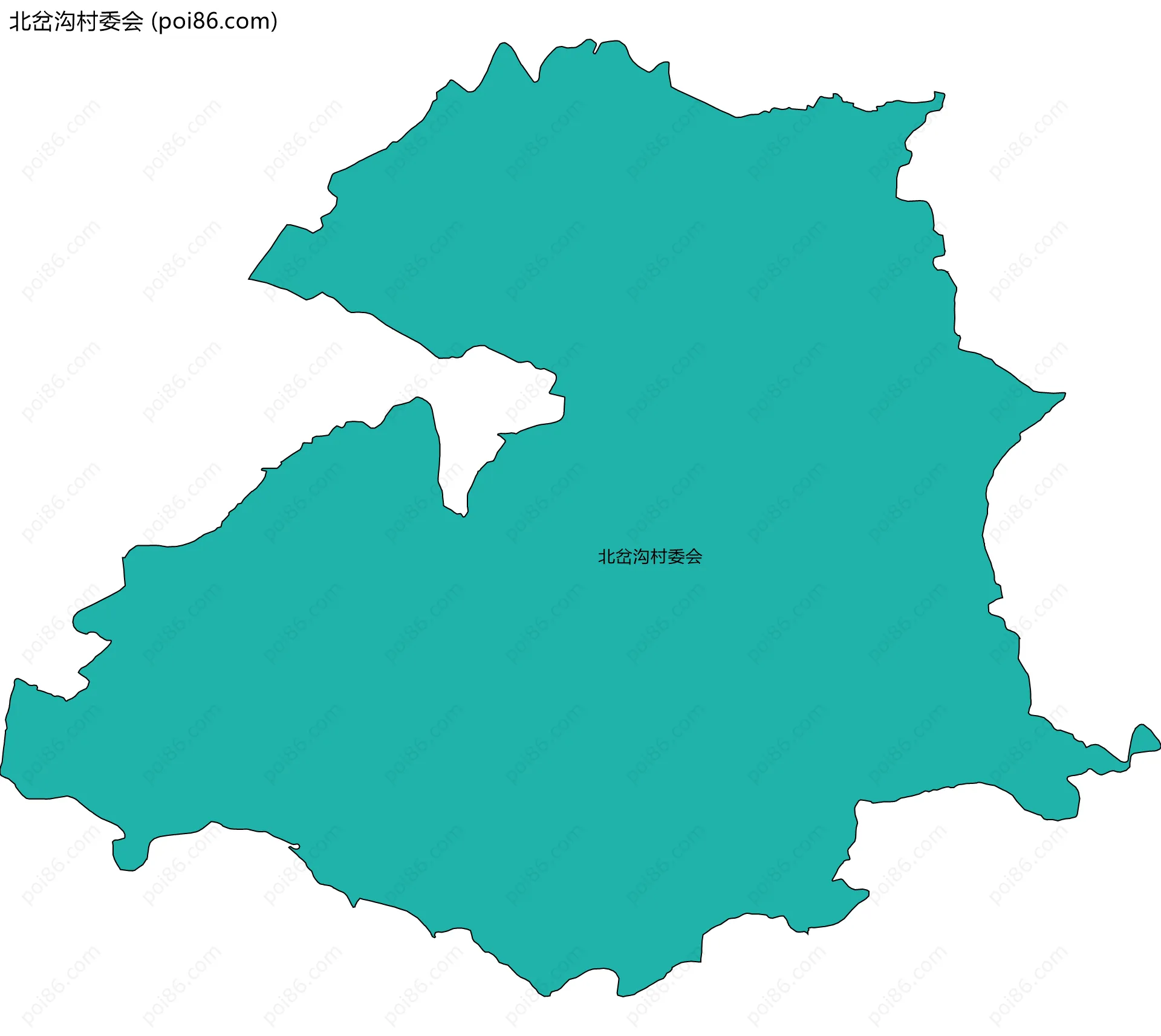 北岔沟村委会边界地图