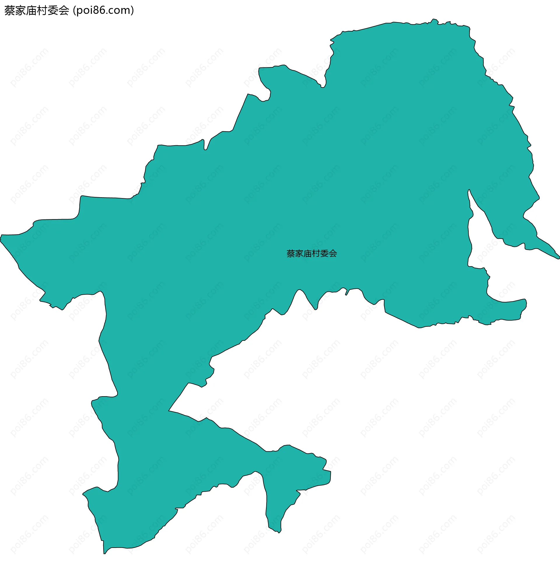 蔡家庙村委会边界地图