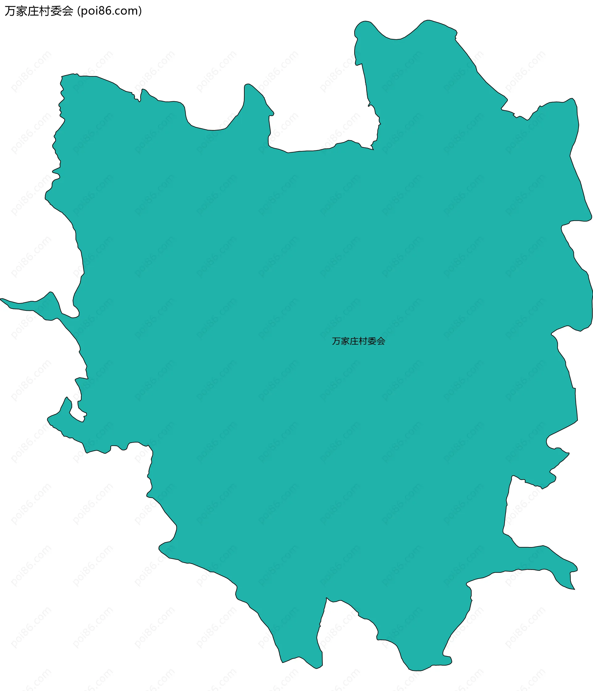 万家庄村委会边界地图
