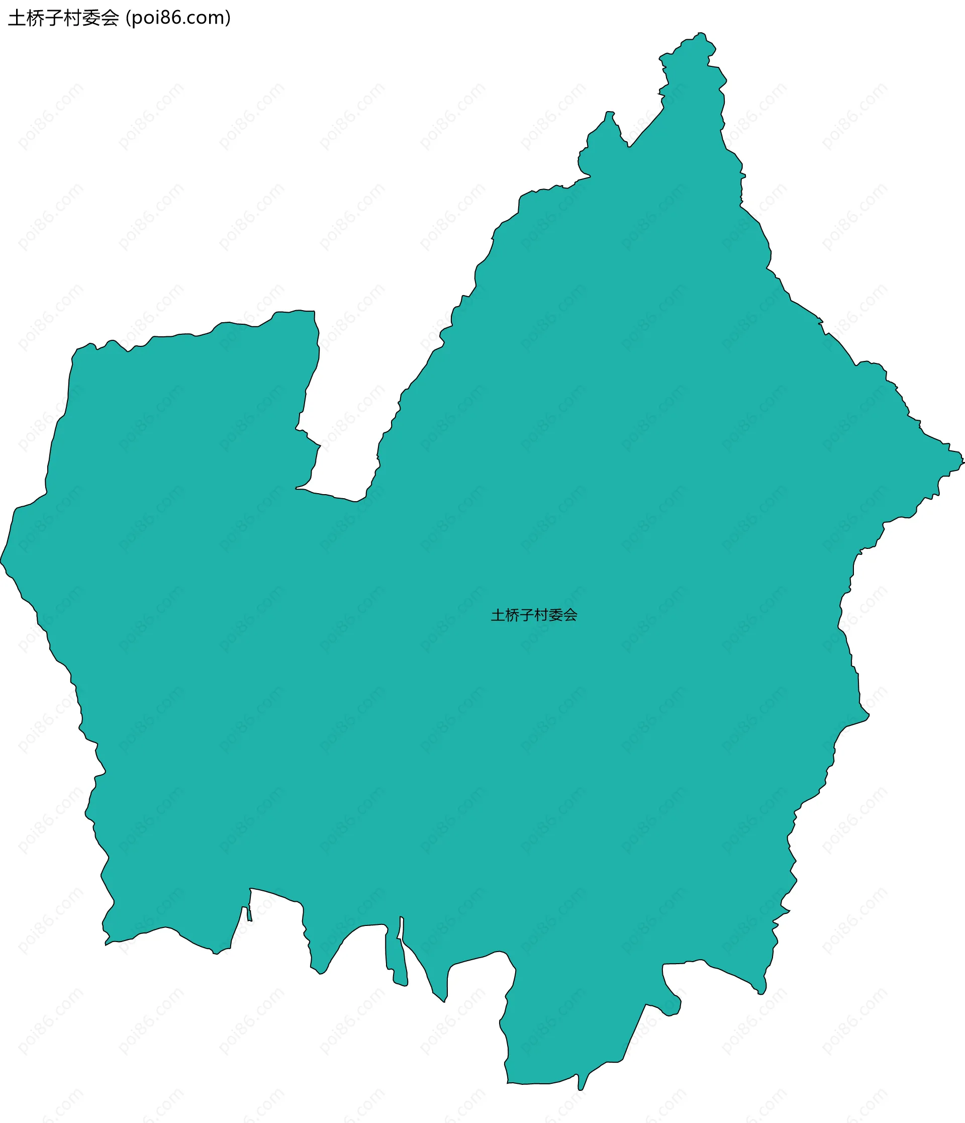 土桥子村委会边界地图