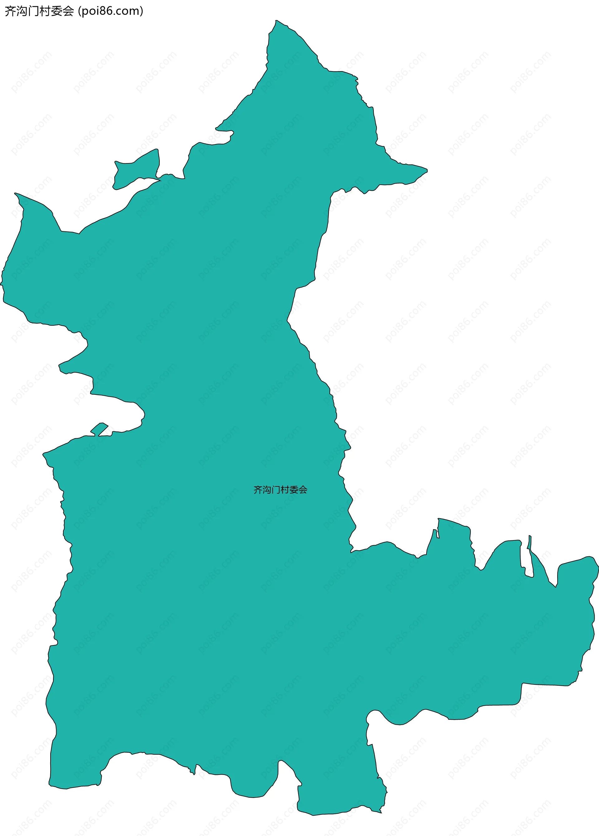 齐沟门村委会边界地图