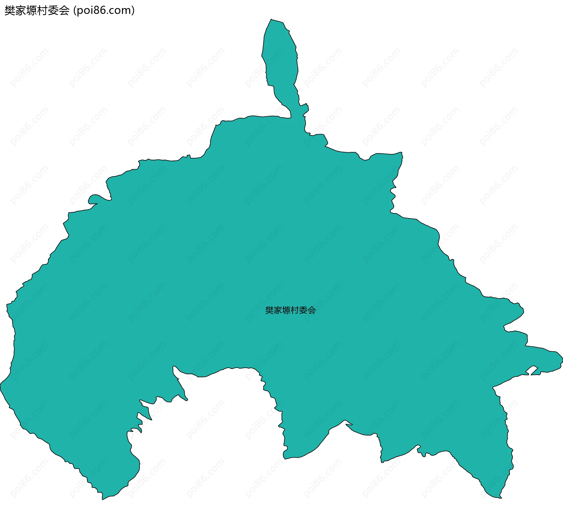 樊家塬村委会边界地图