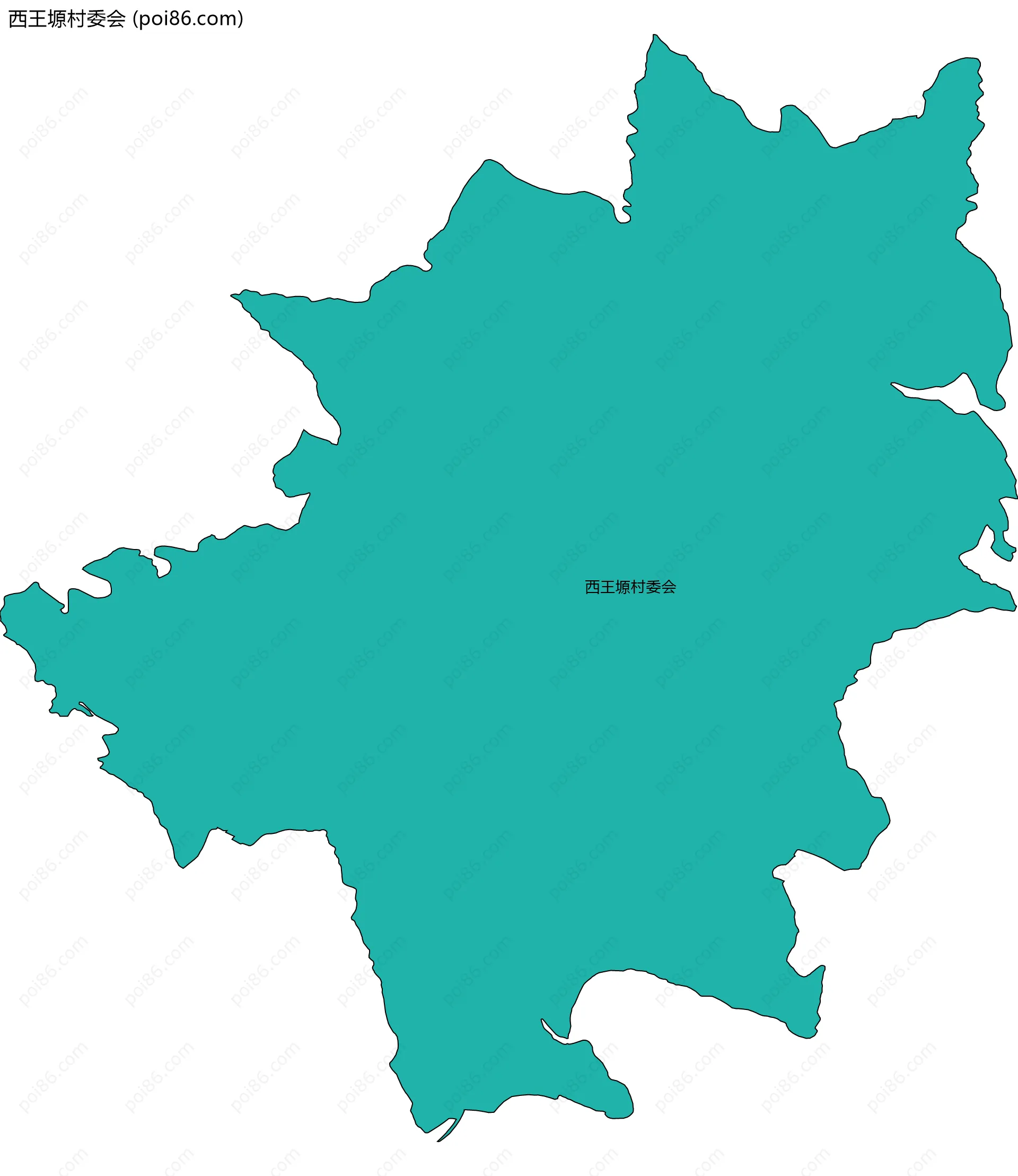 西王塬村委会边界地图