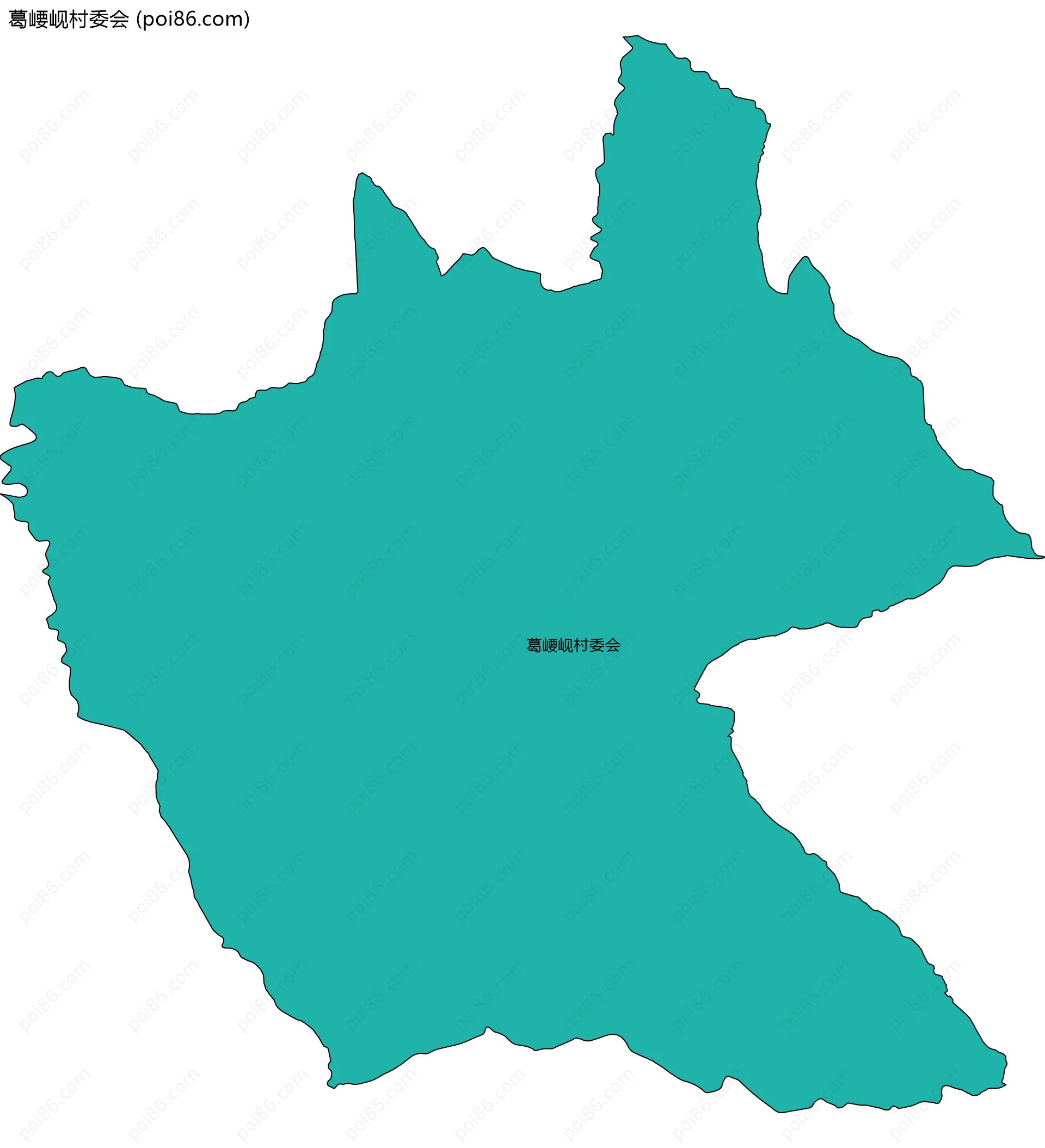 葛崾岘村委会边界地图