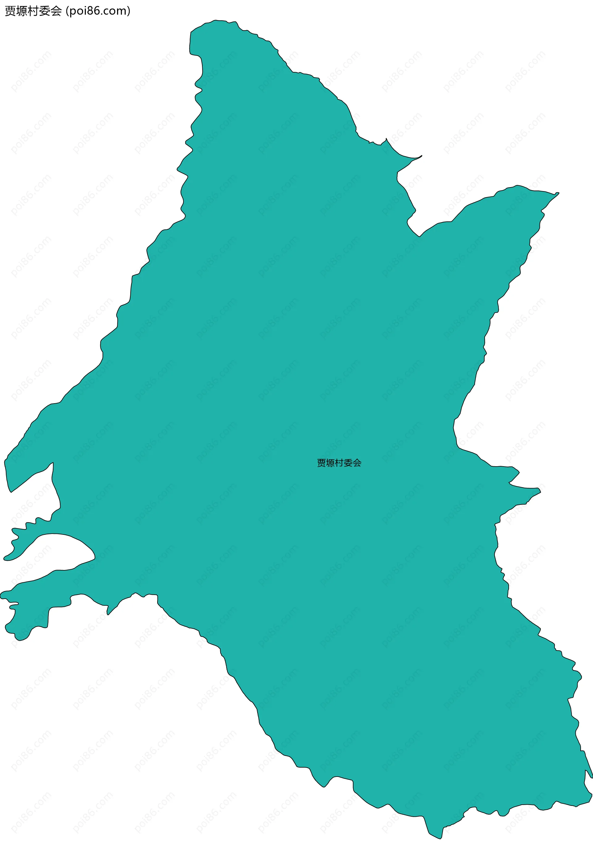 贾塬村委会边界地图