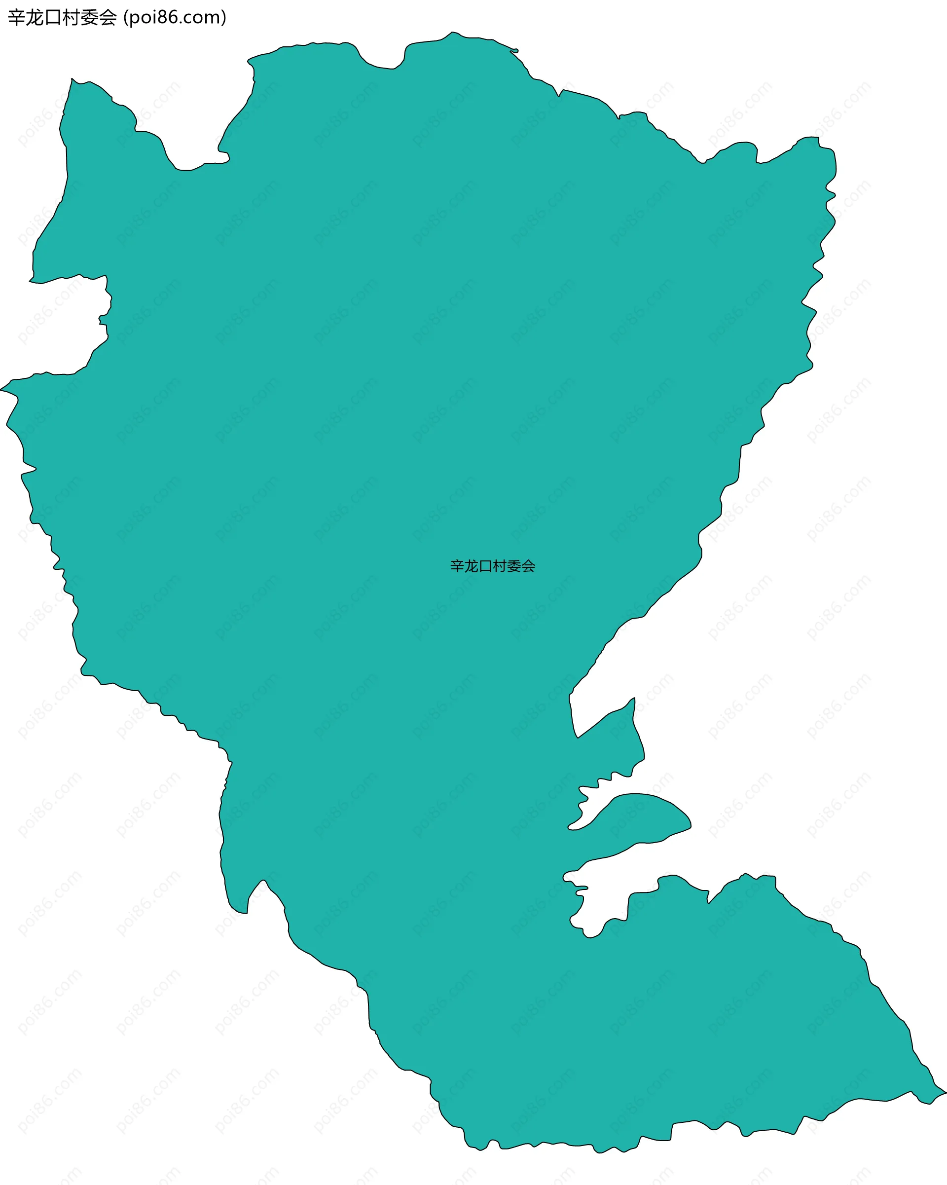 辛龙口村委会边界地图