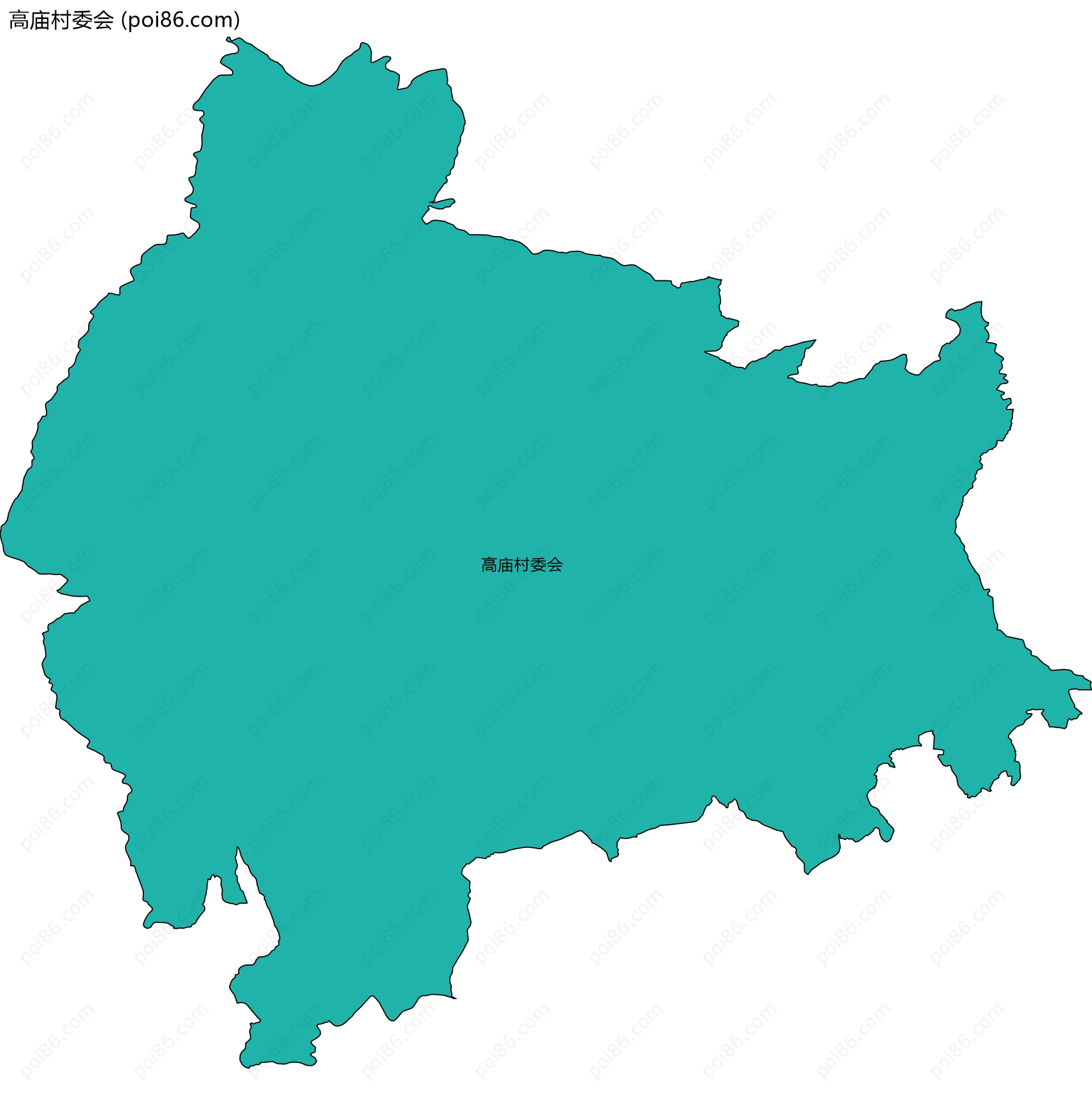 高庙村委会边界地图