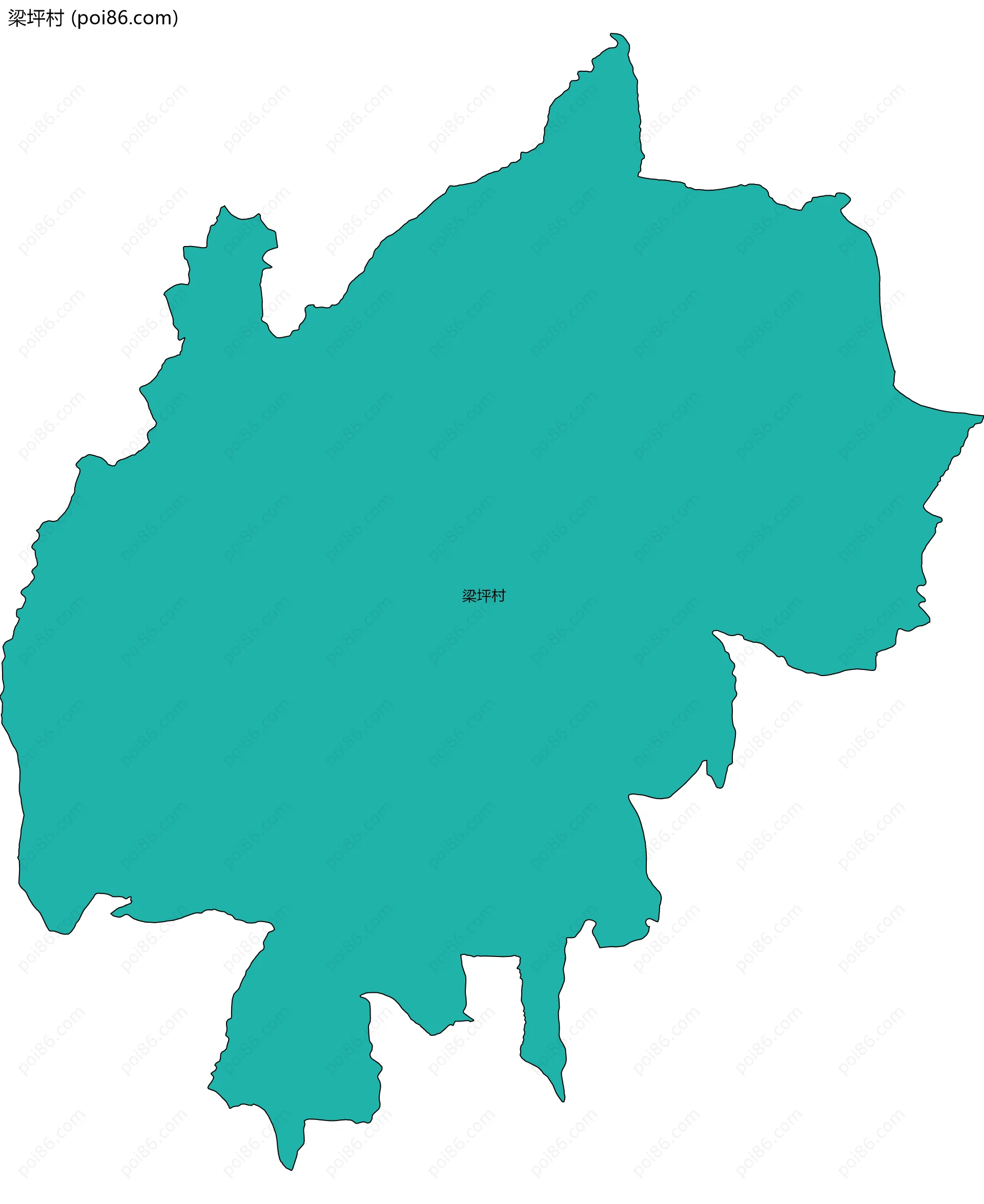 梁坪村边界地图